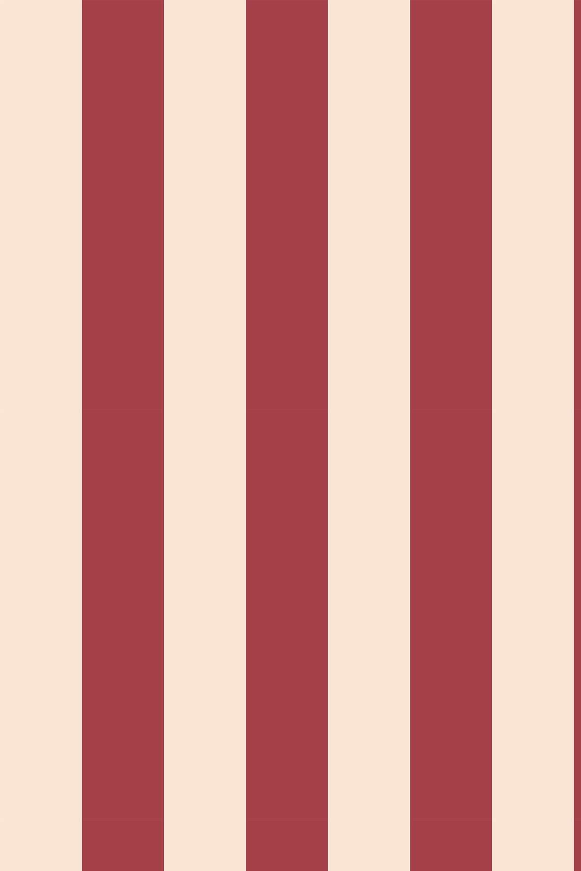 Nursery wallpaper, kids decor with red stripes, striped wallpaper for children