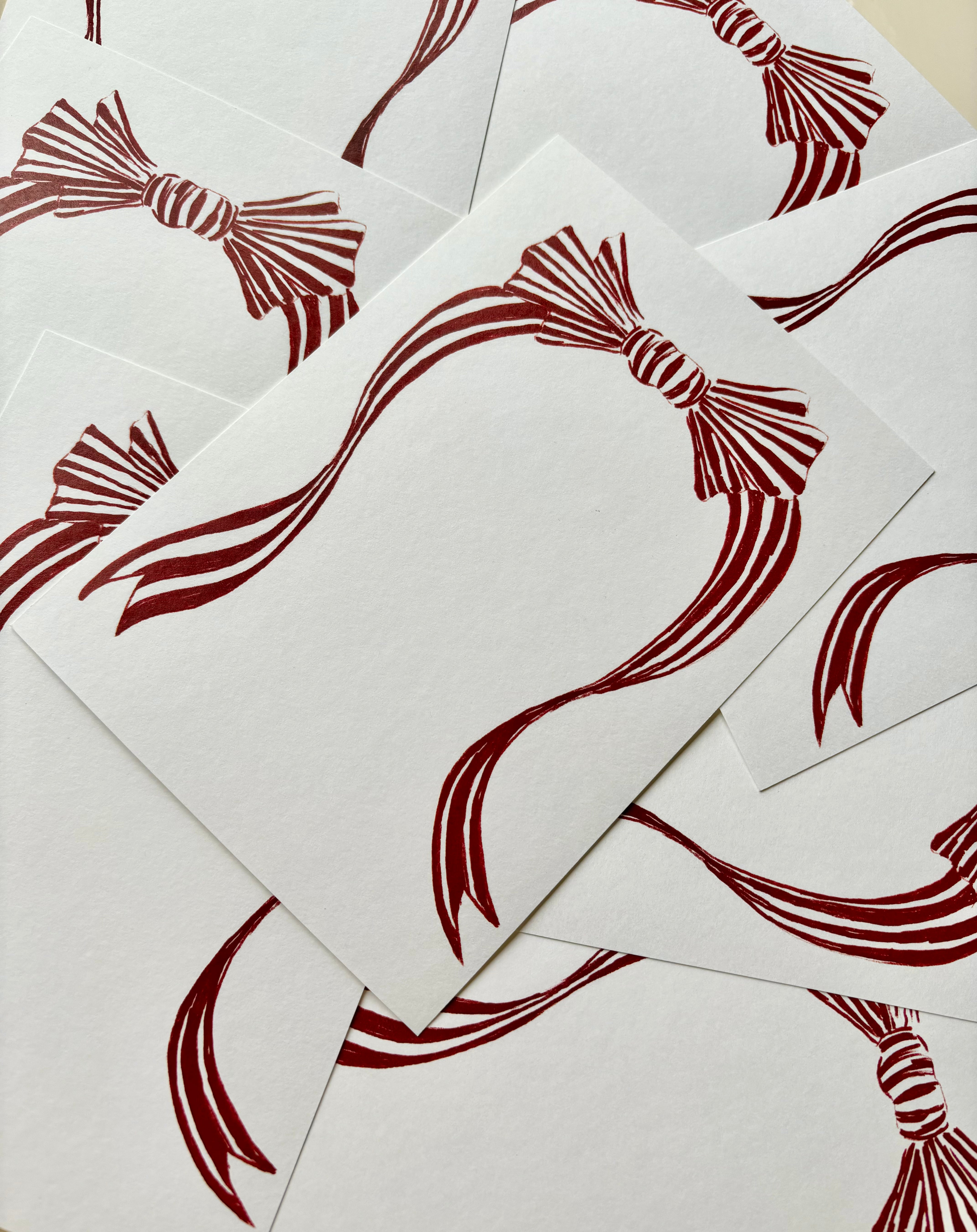 Menu Cards Bow