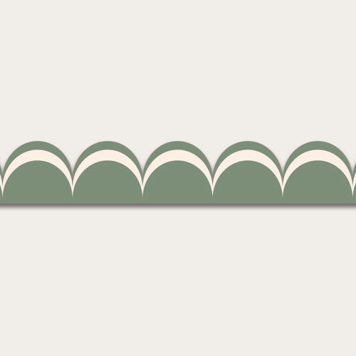Scalloped Wallpaper border - Double pink