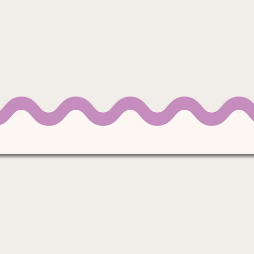 Wallpaper Border Waved - Cream & Lilac