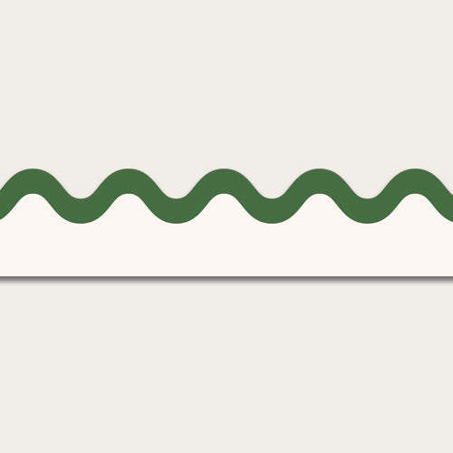 Wallpaper Border Waved - Cream & Green