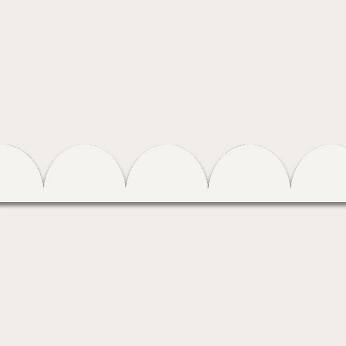 Scalloped Wallpaper border - Cream
