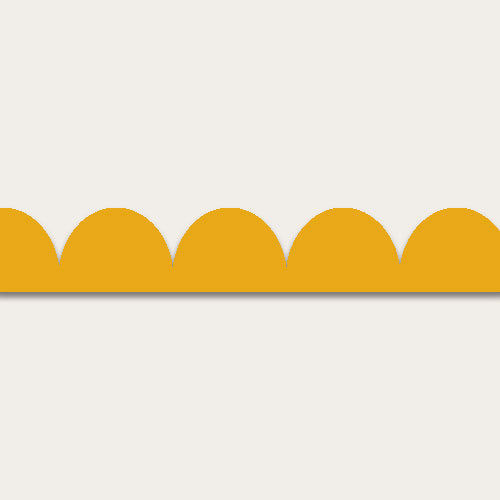 Scalloped Wallpaper border - Yellow