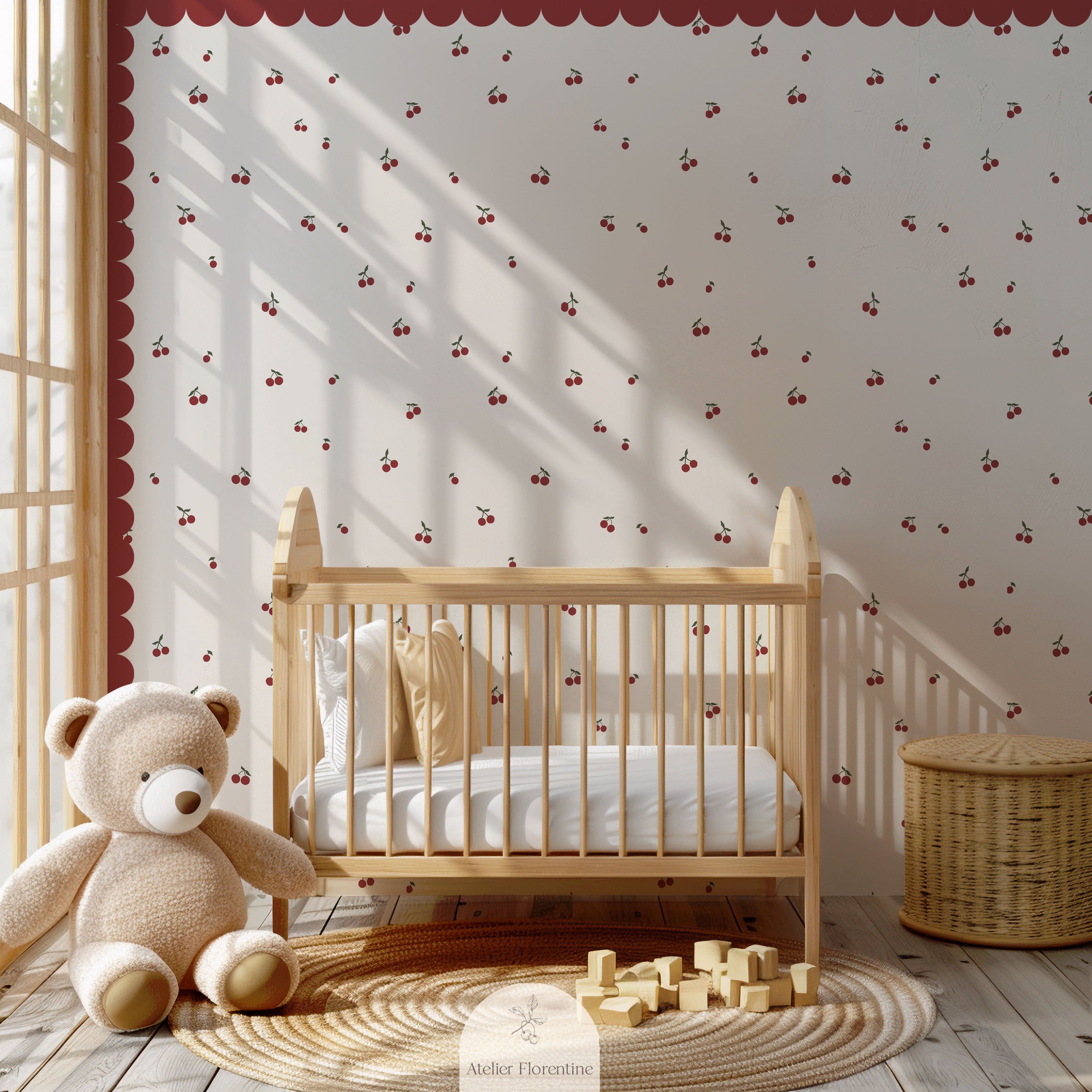 cherry wallpaper children's wallpapers for kids cherries nursery