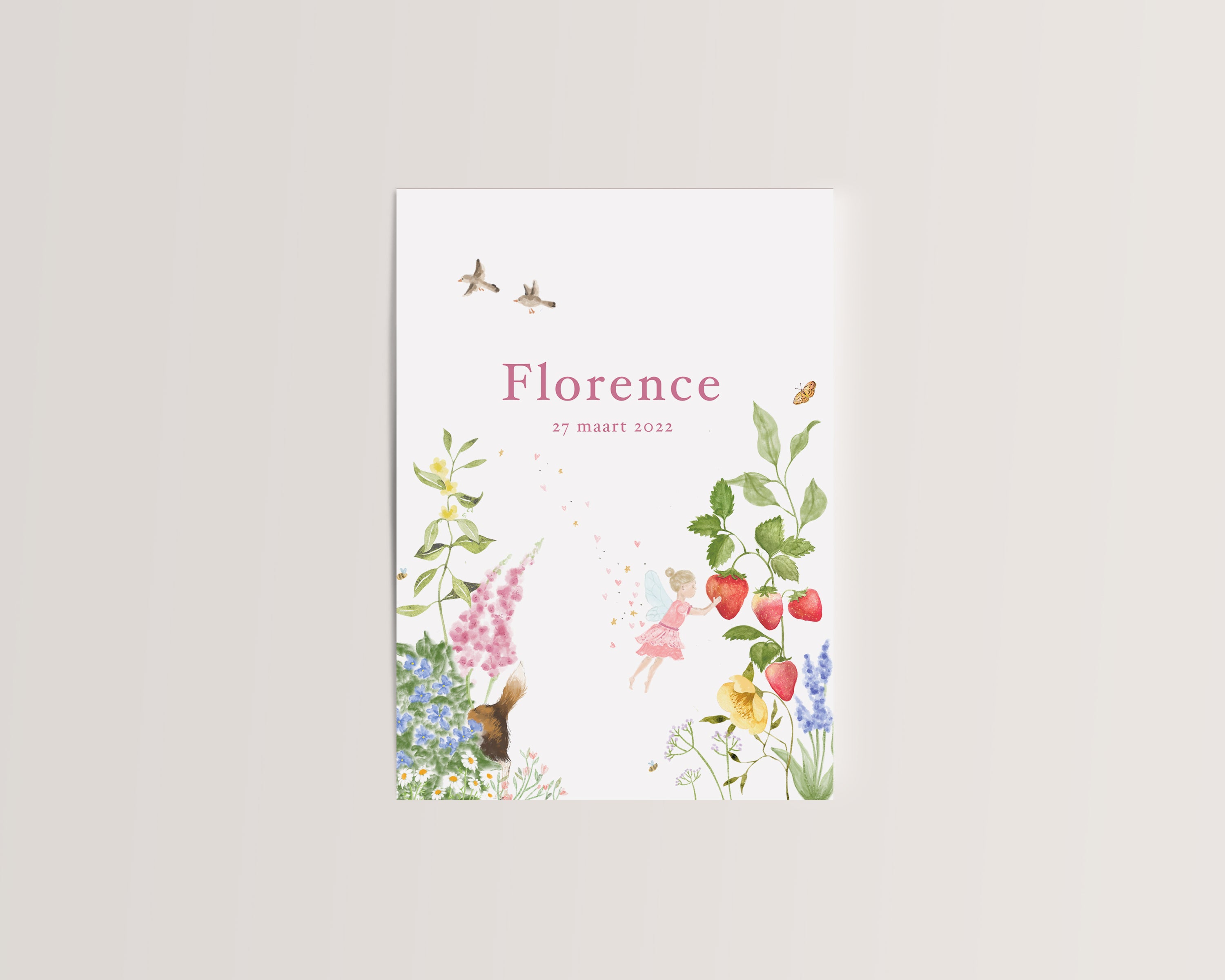 Custom birth card