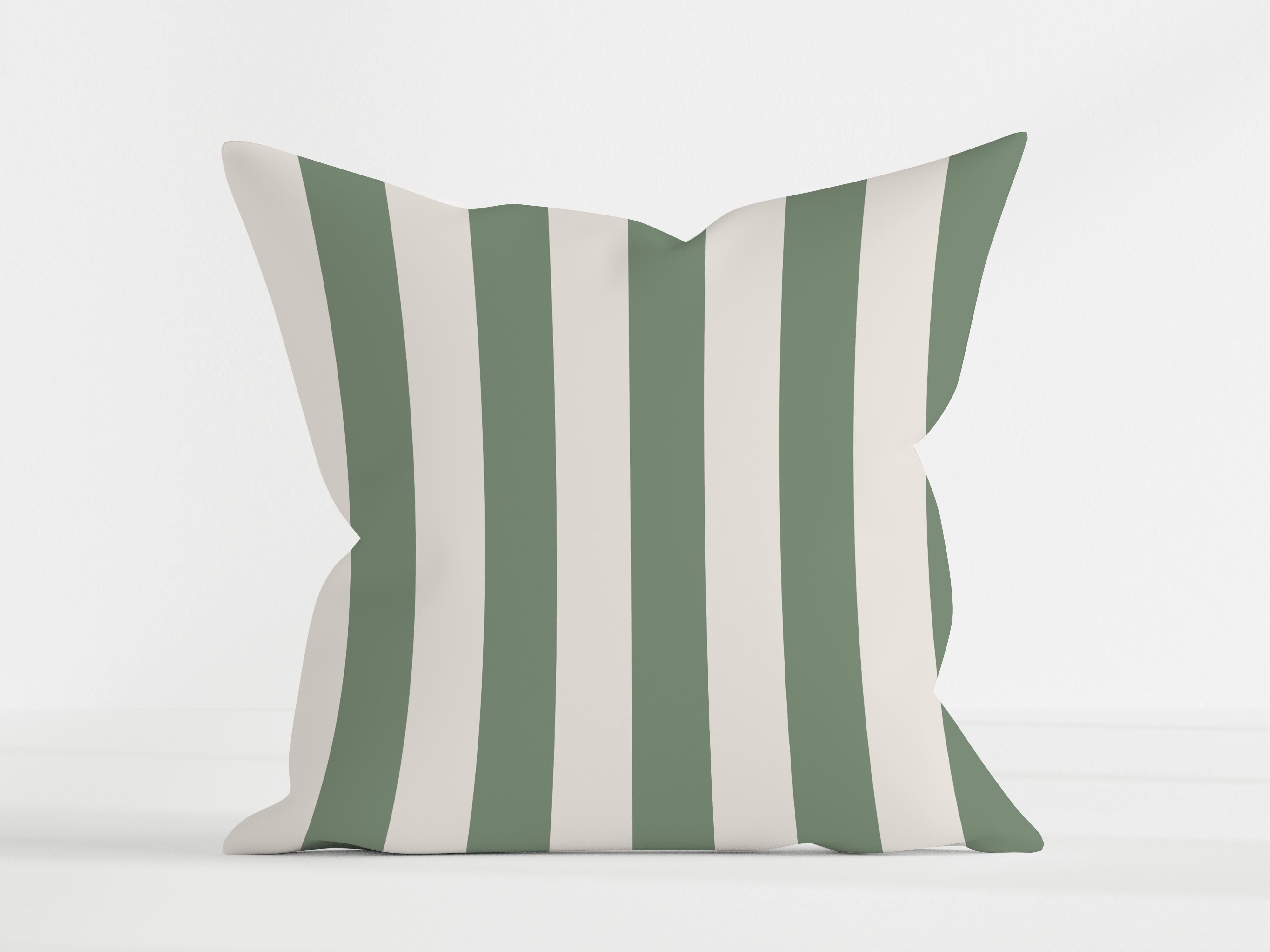 cushion cover Green stripes