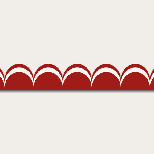 Scalloped Wallpaper border - Double pink
