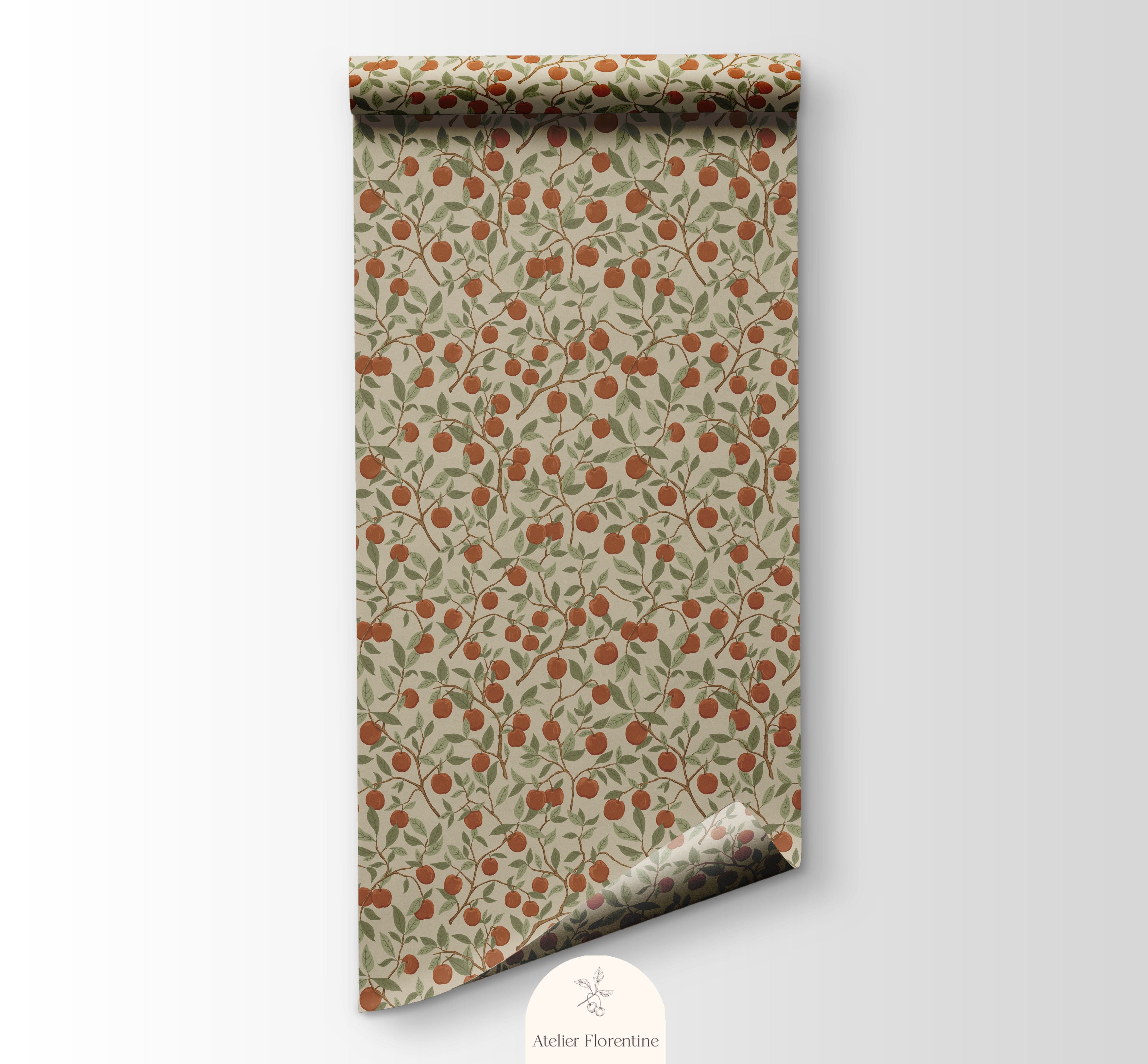 Nursery Wallpaper Apples