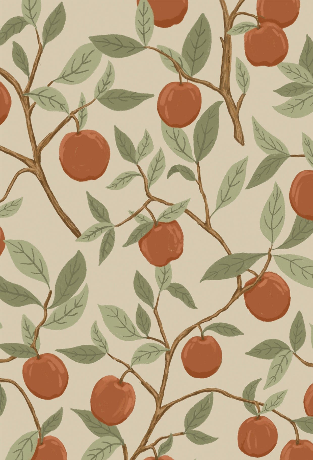 Nursery Wallpaper Apples