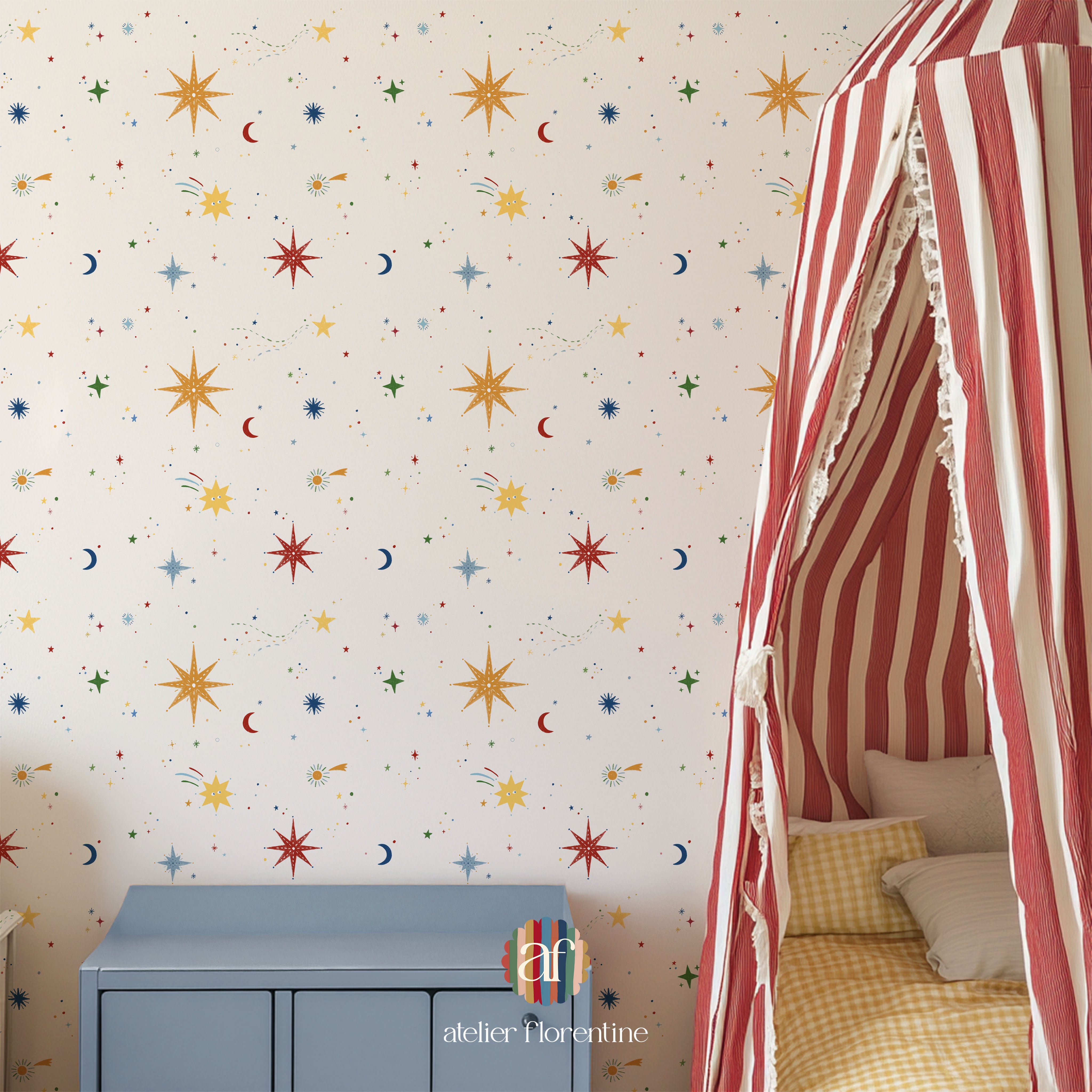 wallpaper boys stars galaxy wallpapers for kids nursery decoration