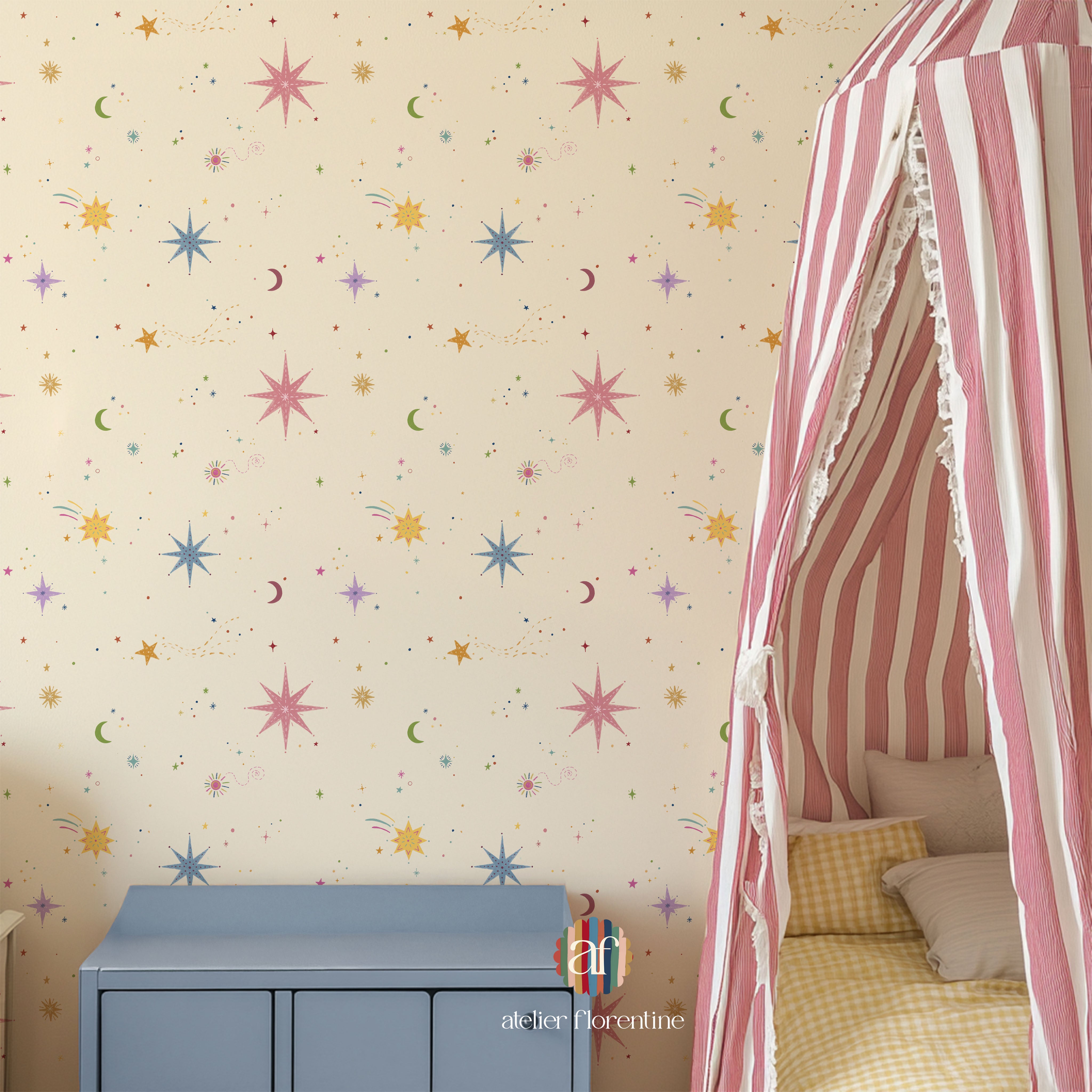 wallpaper girls stars galaxy wallpapers for kids nursery decoration