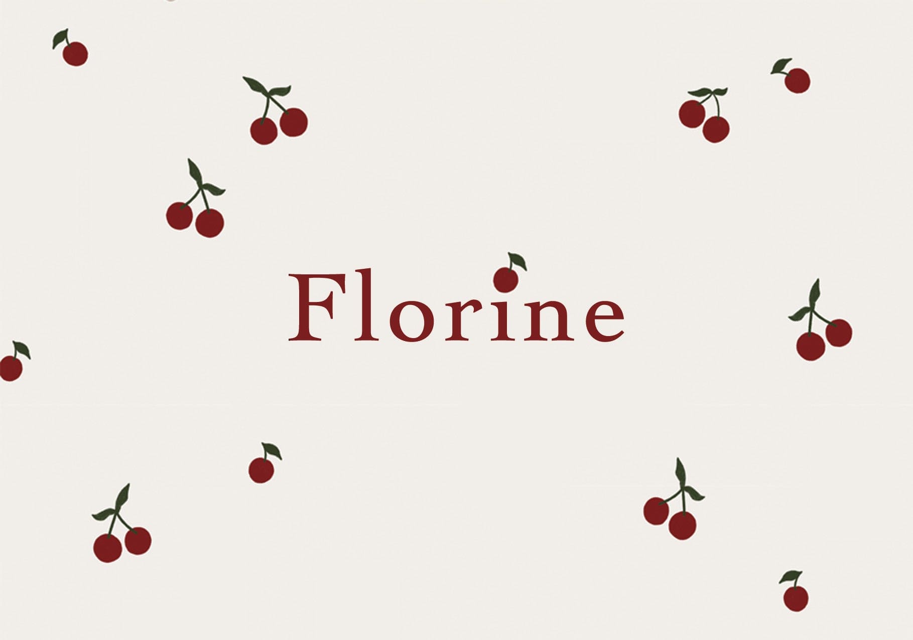 Birth announcement cherries card