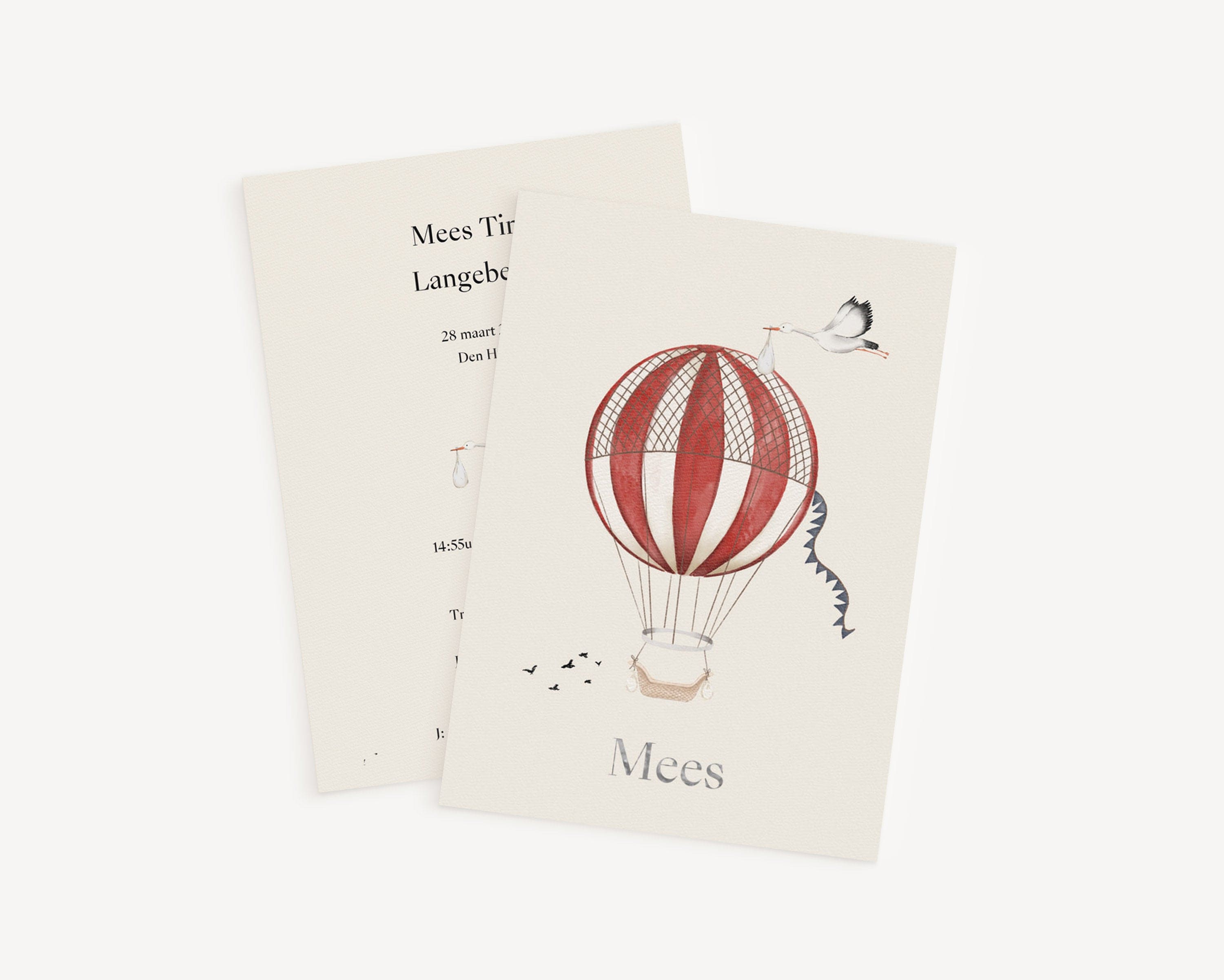 Hot air balloon card
