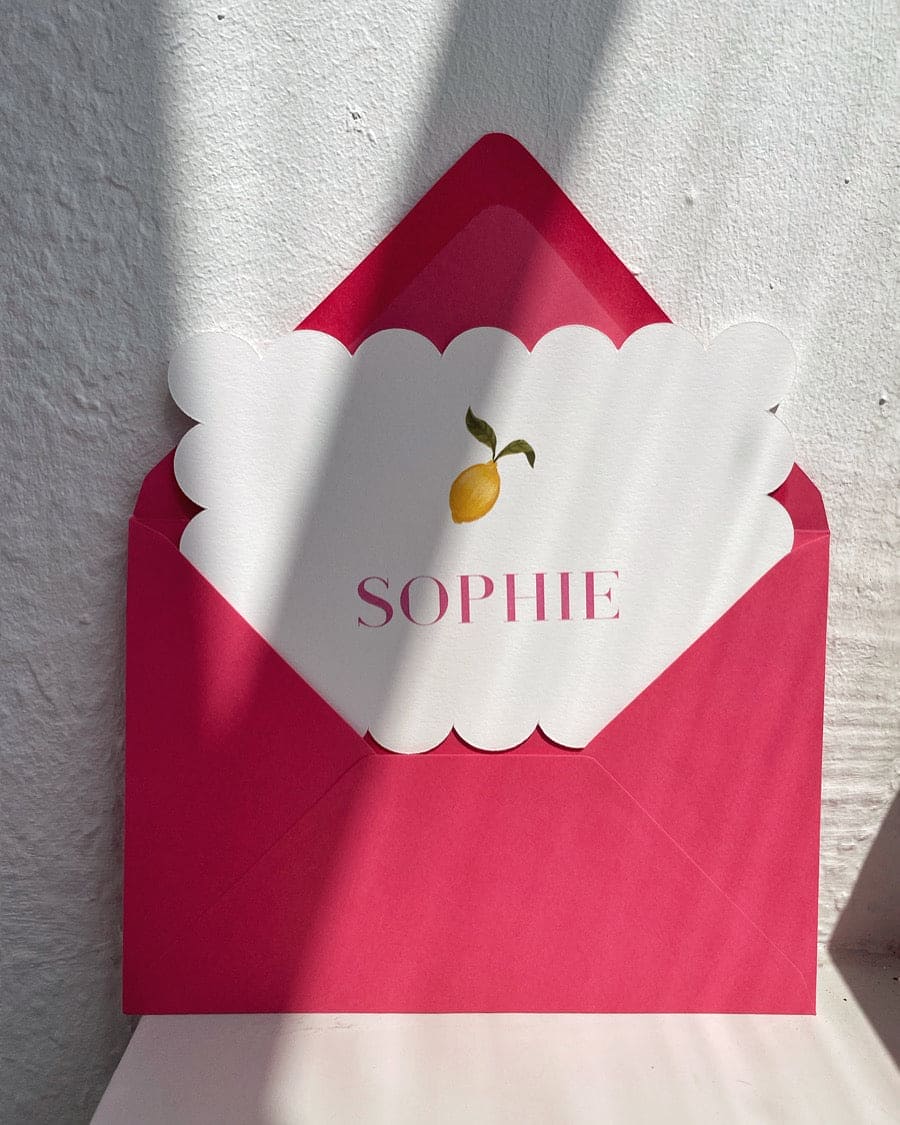 Sample Birth Card Lemon