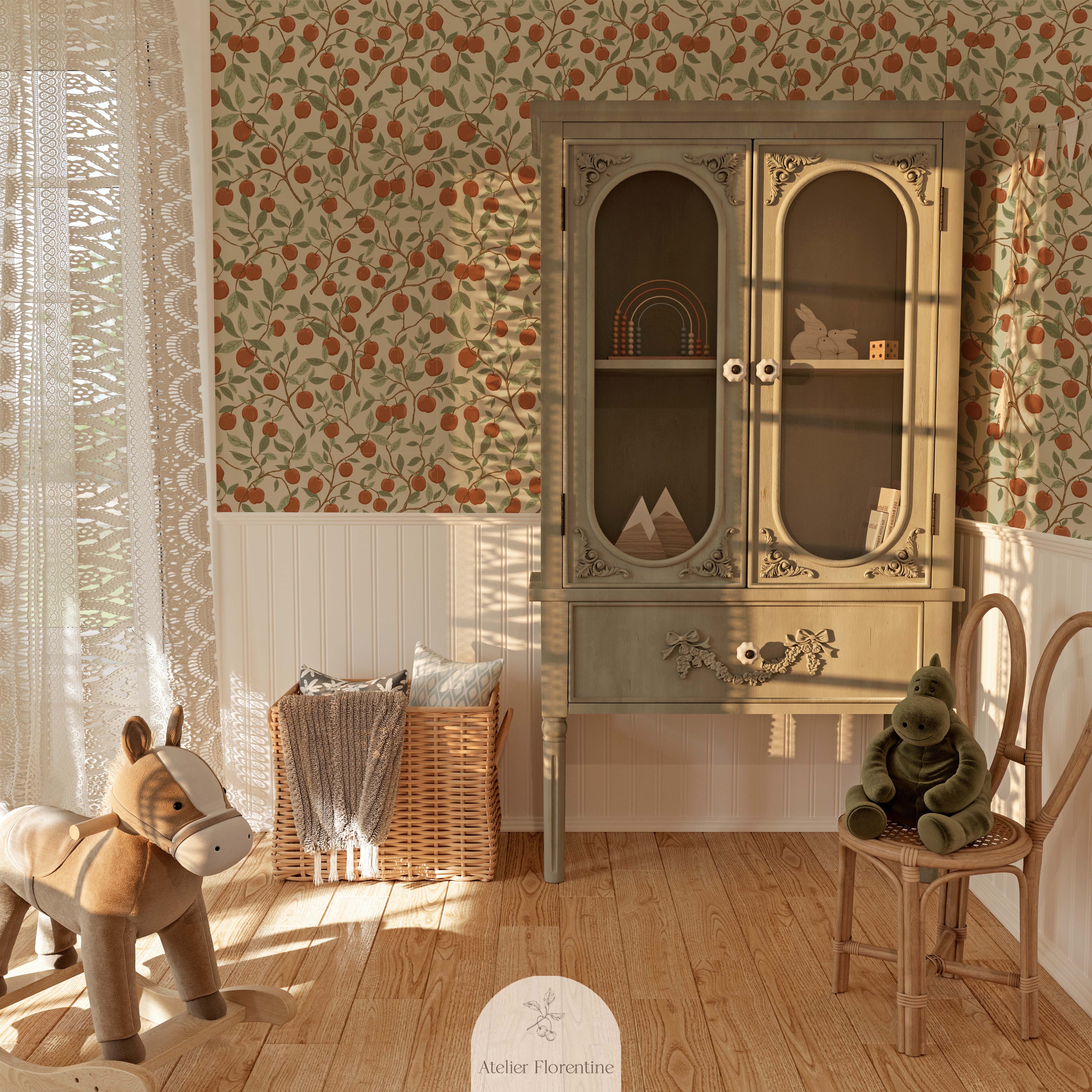 Nursery Wallpaper Apples