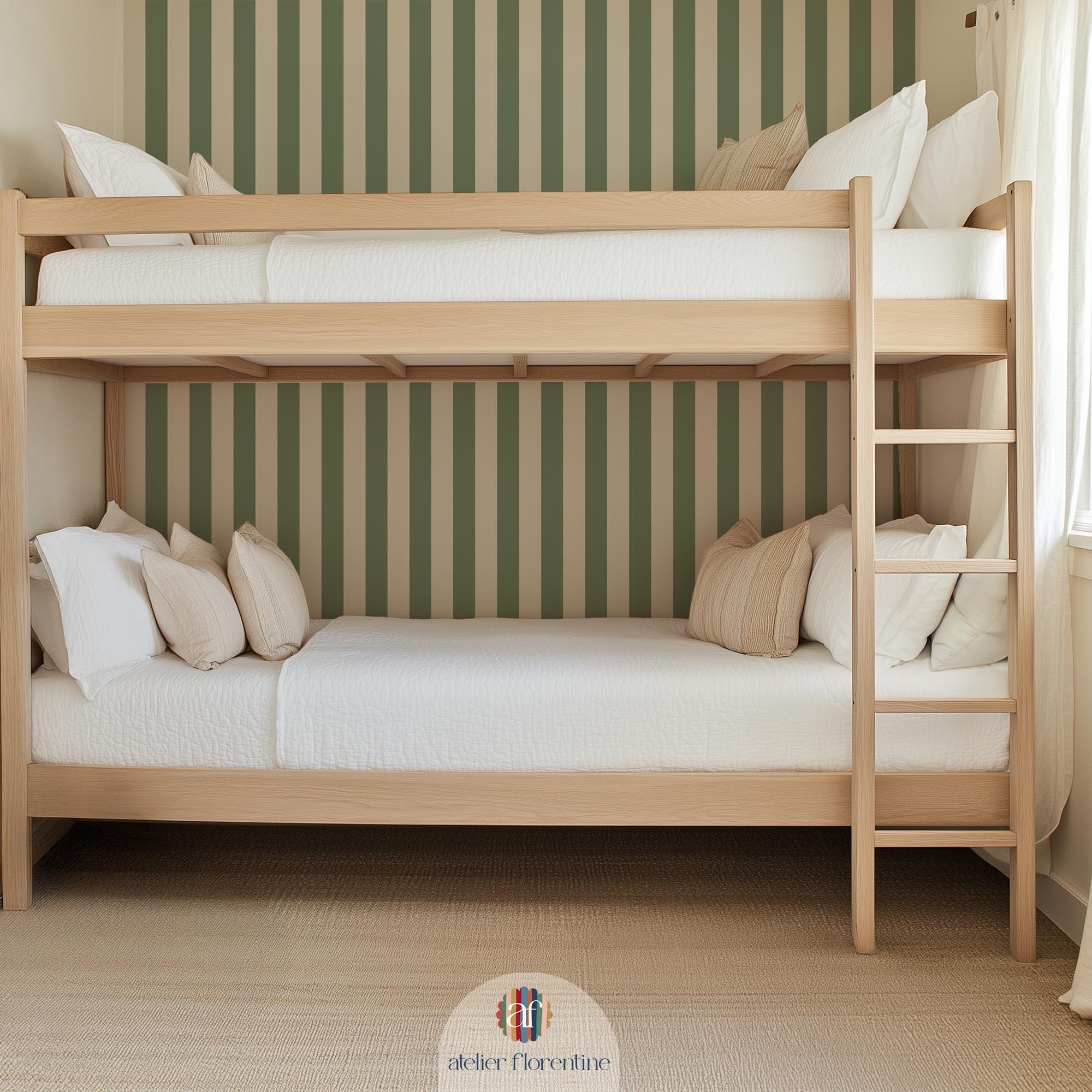 Classic Stripes Wallpaper - Green