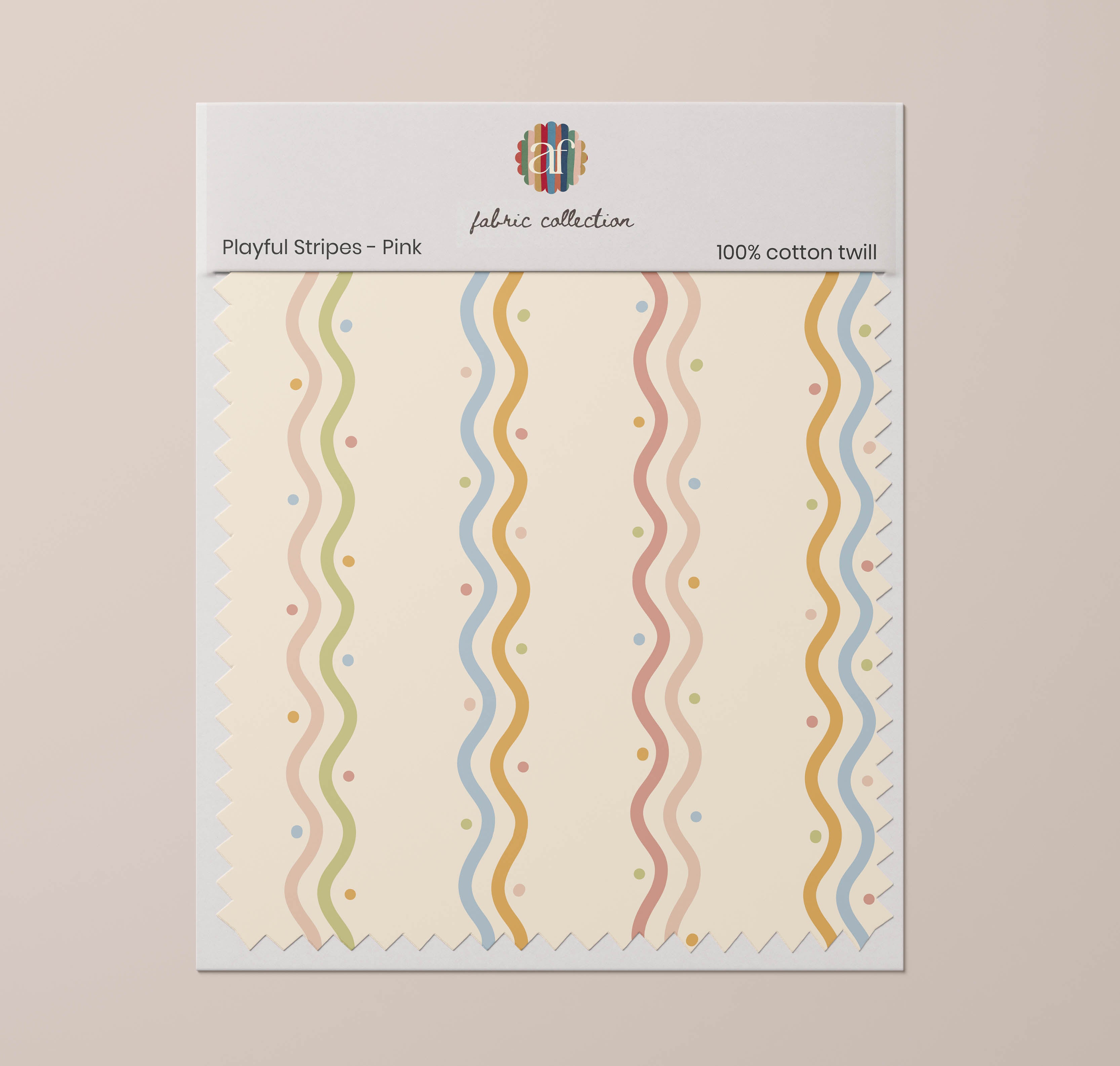Nursery Fabric - Playful Stripes Pink