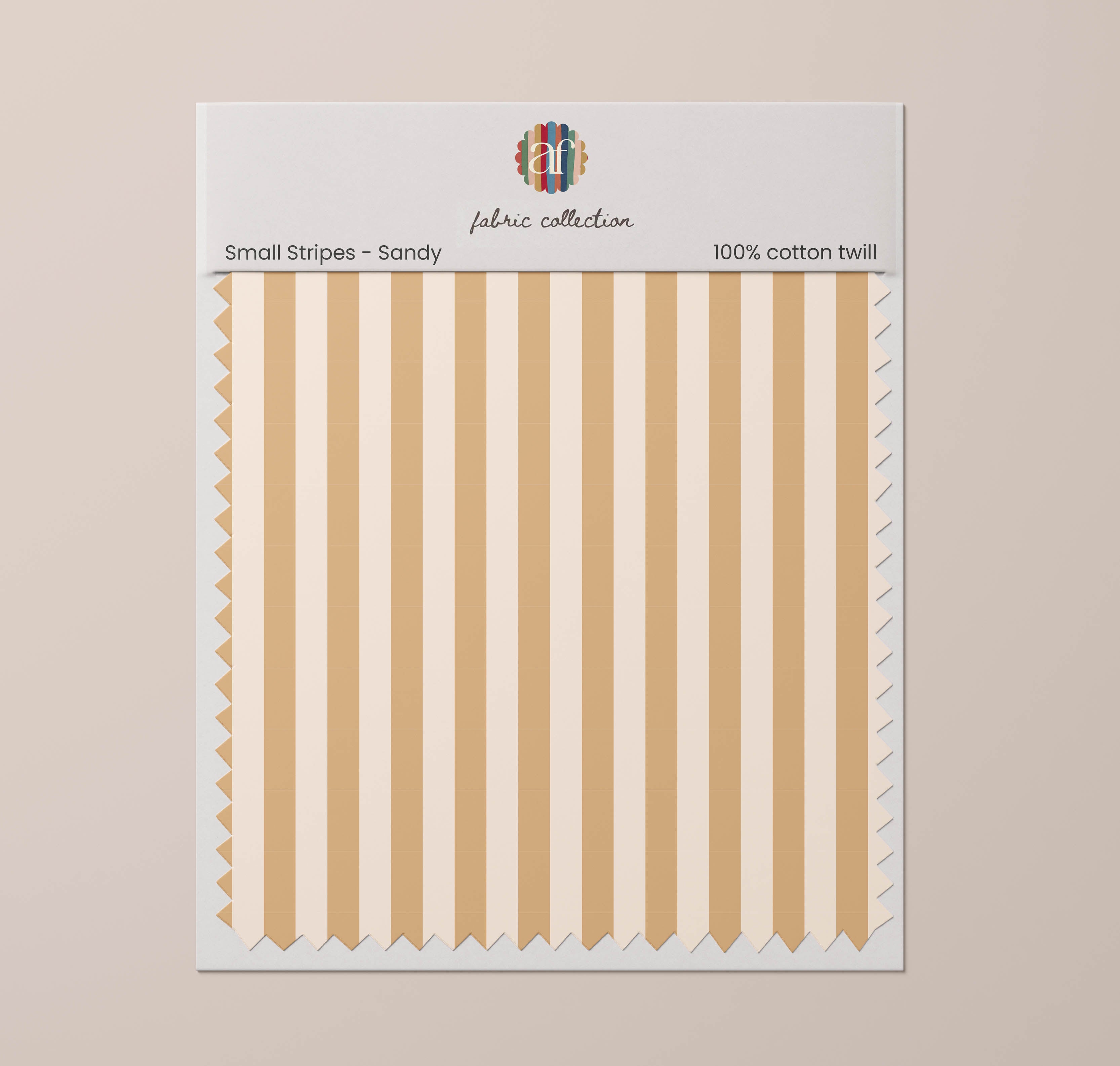 Nursery Fabric - Small Stripes Sand