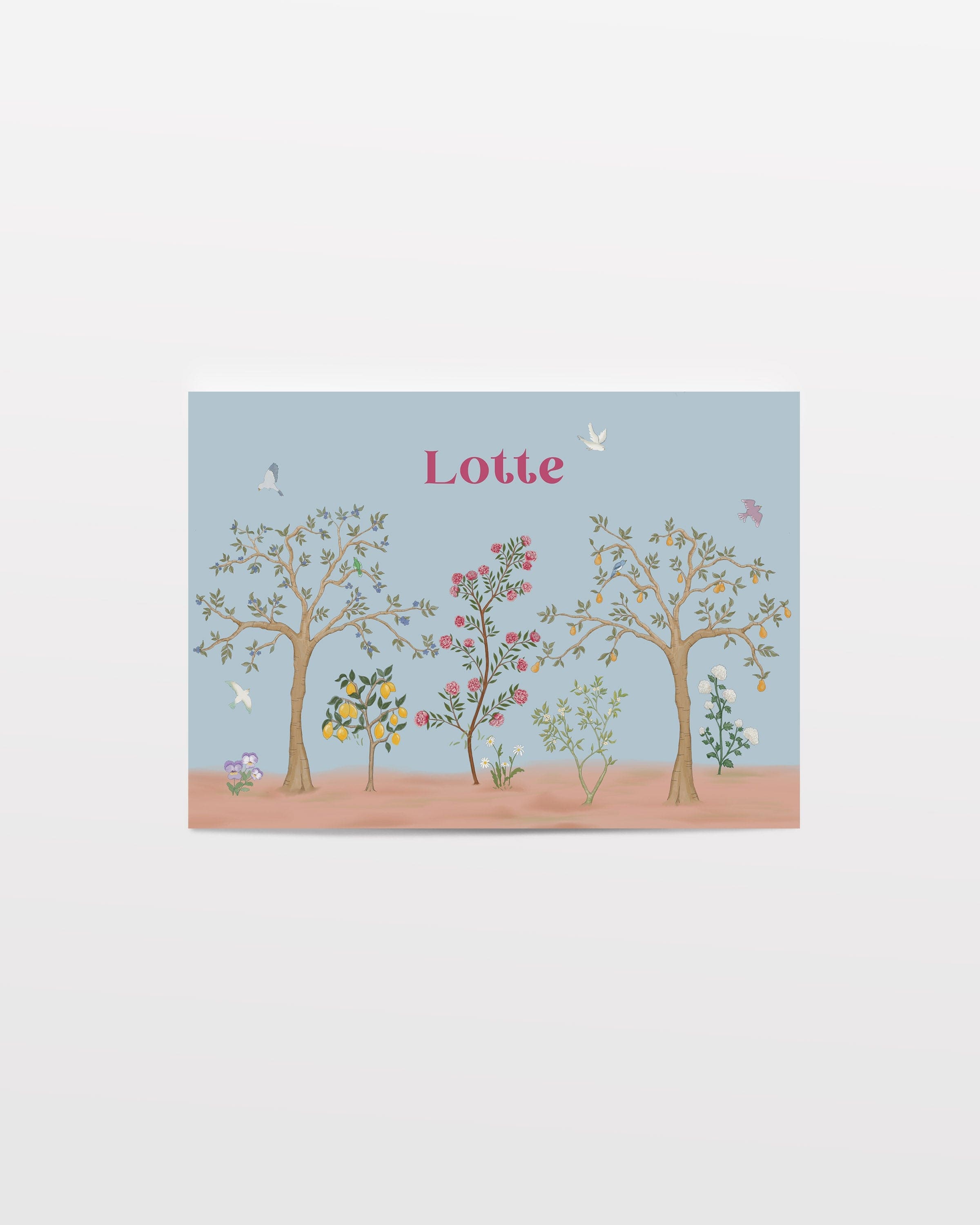 Sample Birth Flower Trees Card