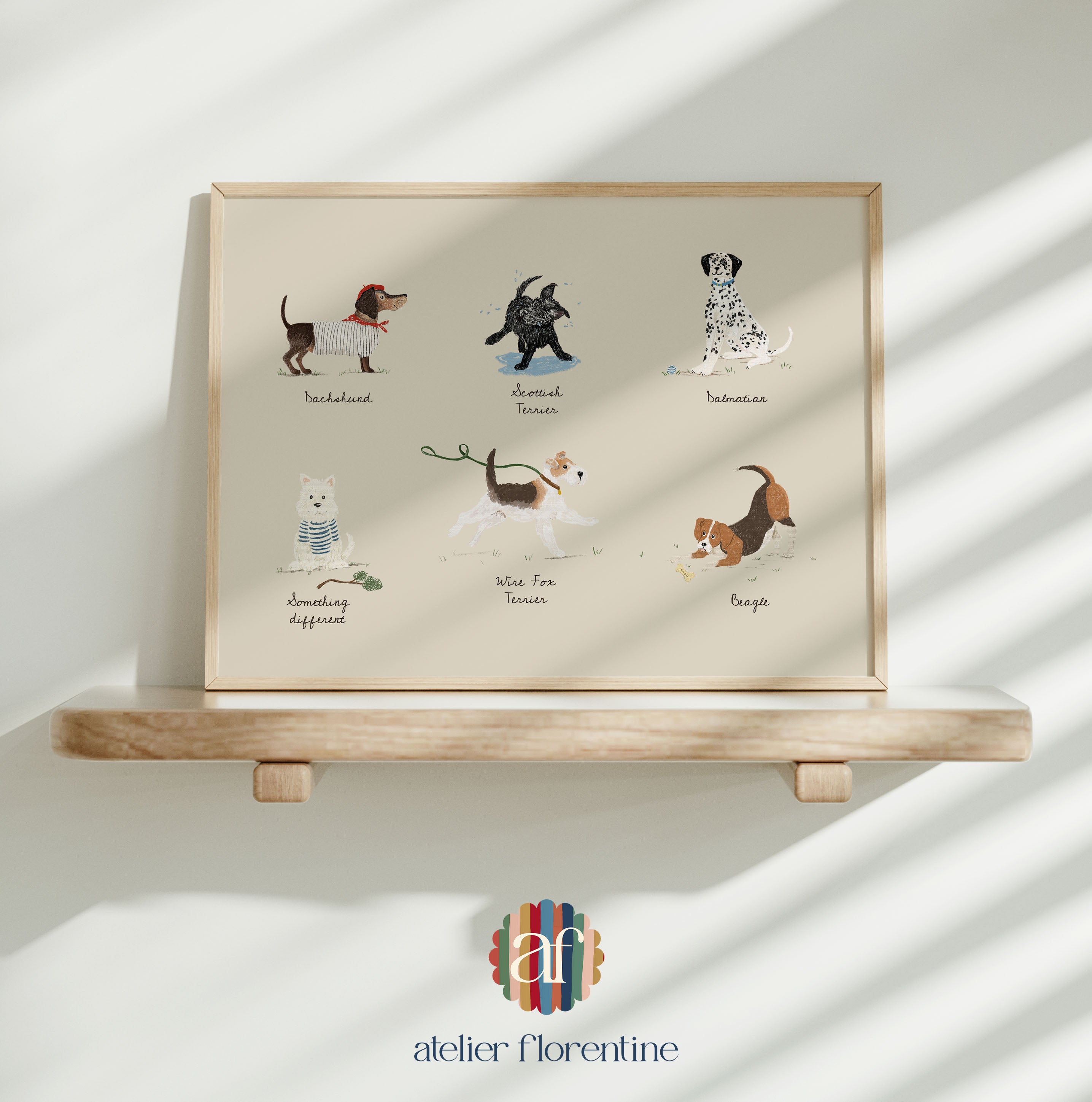 Nursery artwork for kids dogs dog poster for children