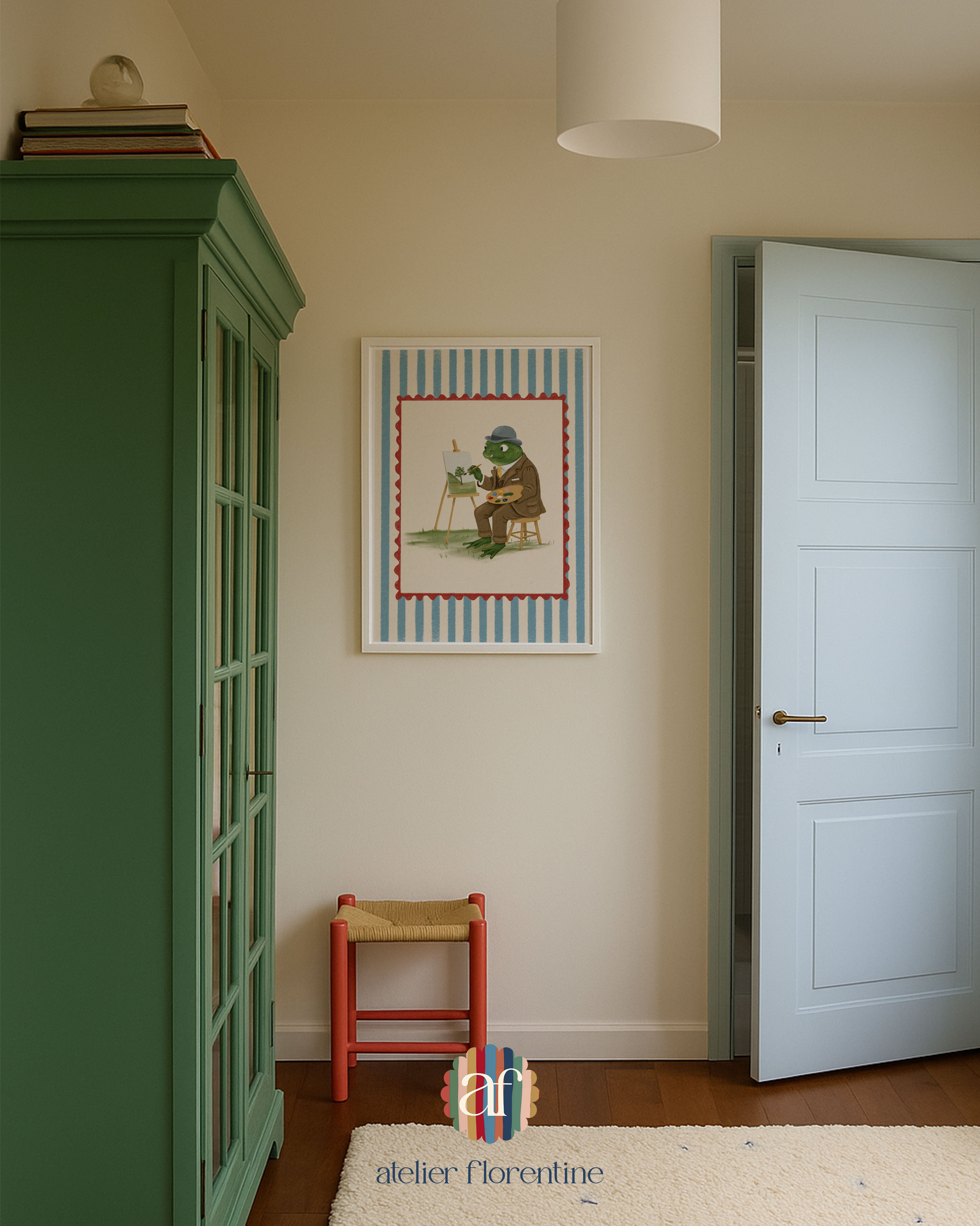 Wall art for children nursery frog poster