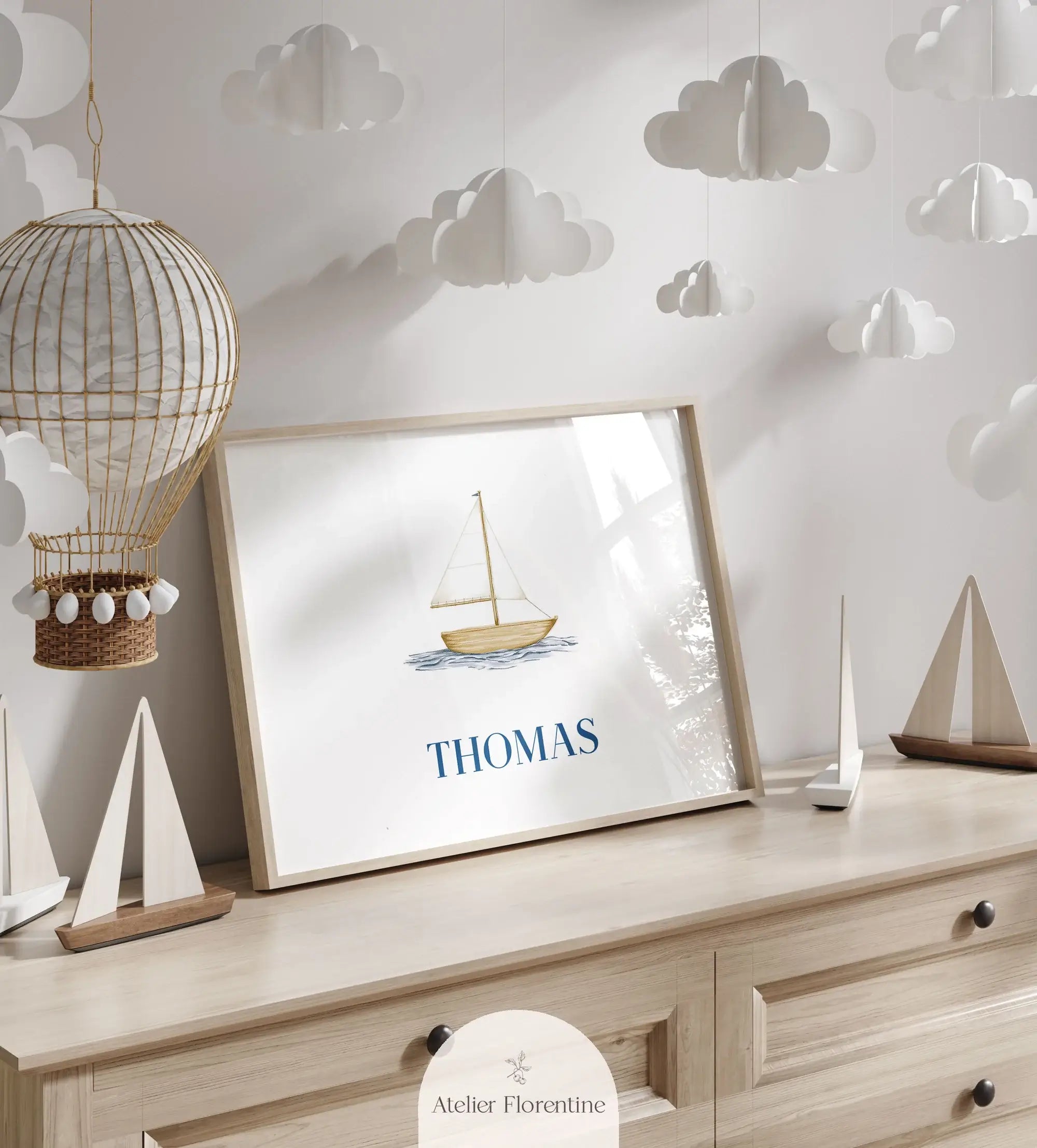 Customizable poster Sail boat 