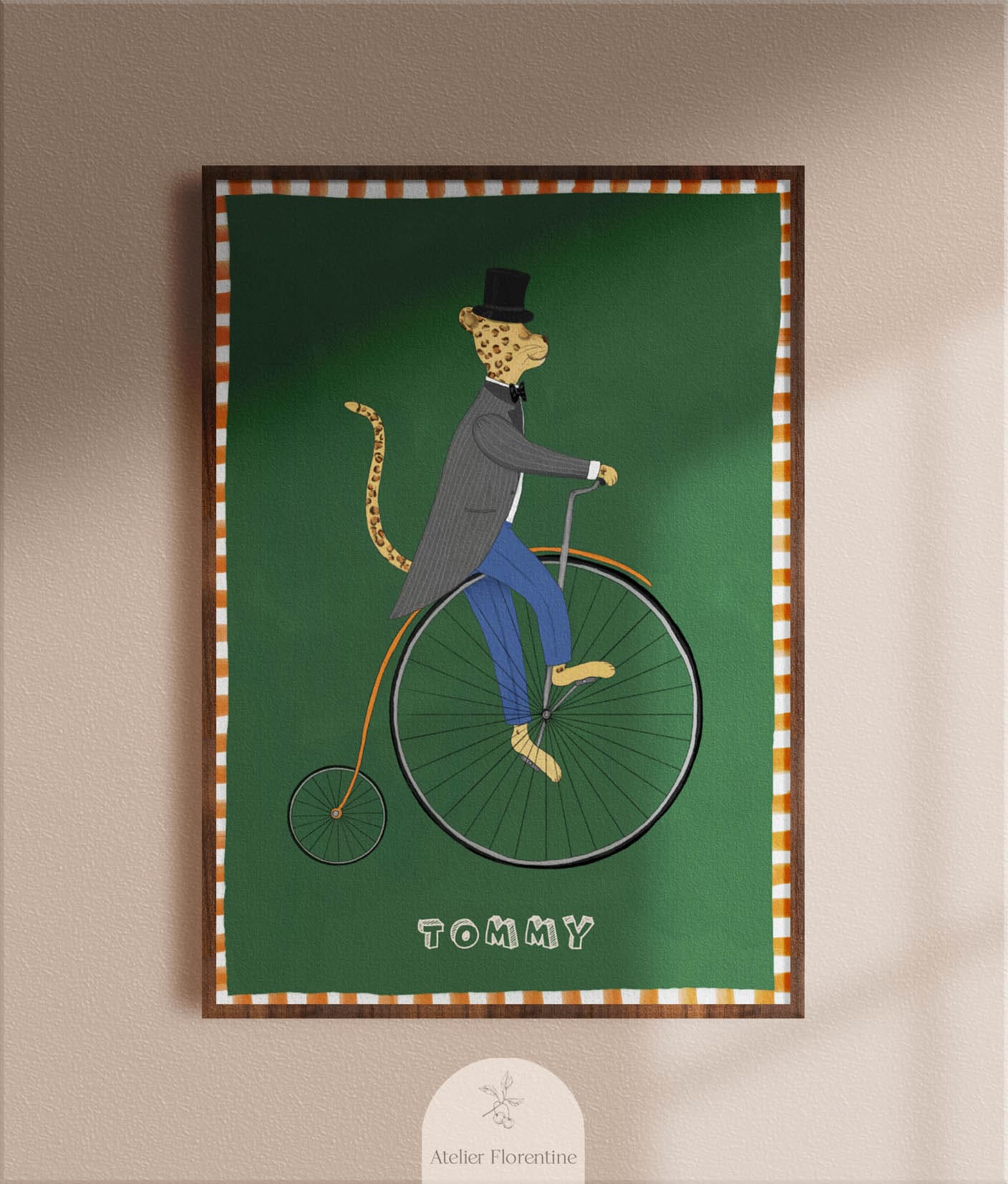 Poster Jaguar on a bike