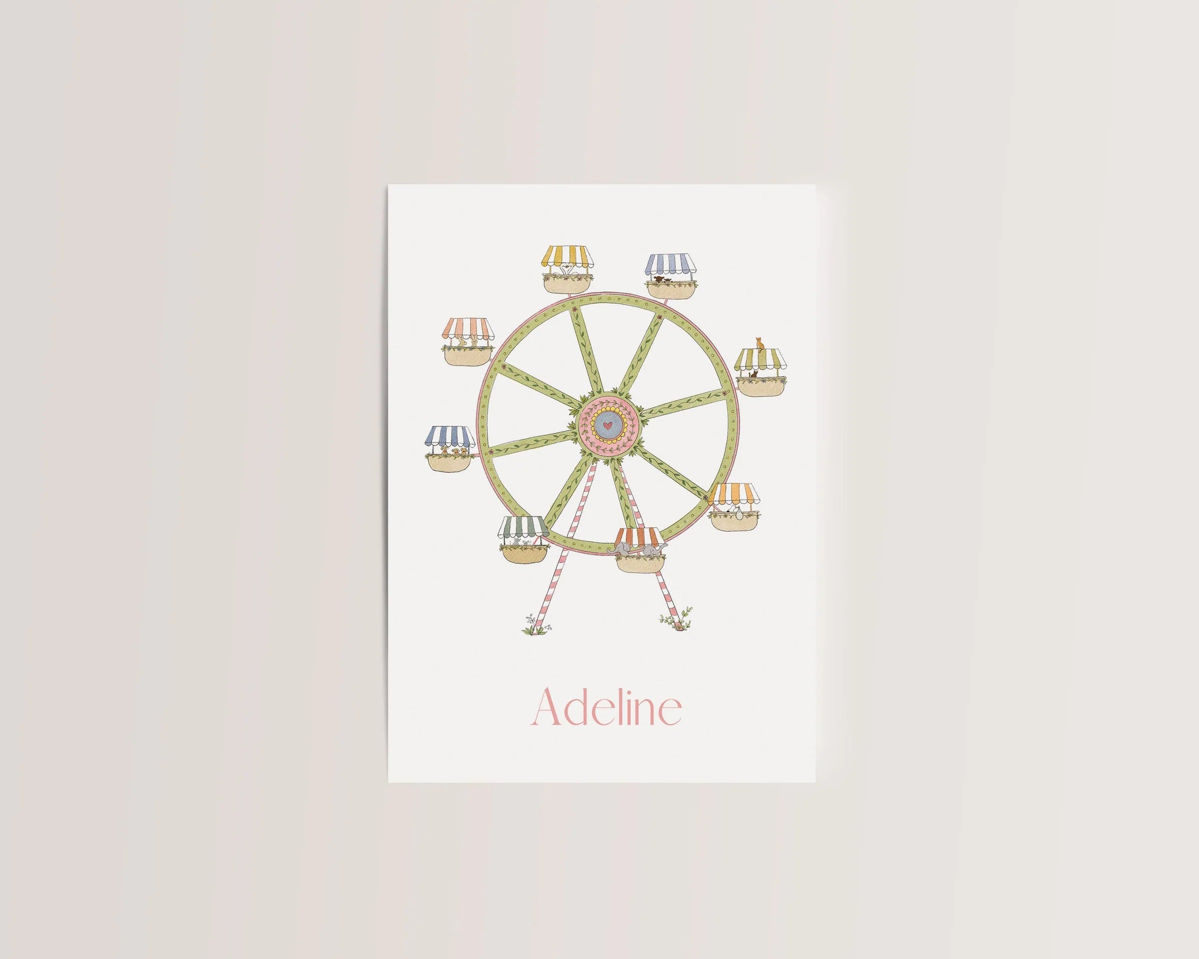 Sample Birth Card Ferris Wheel