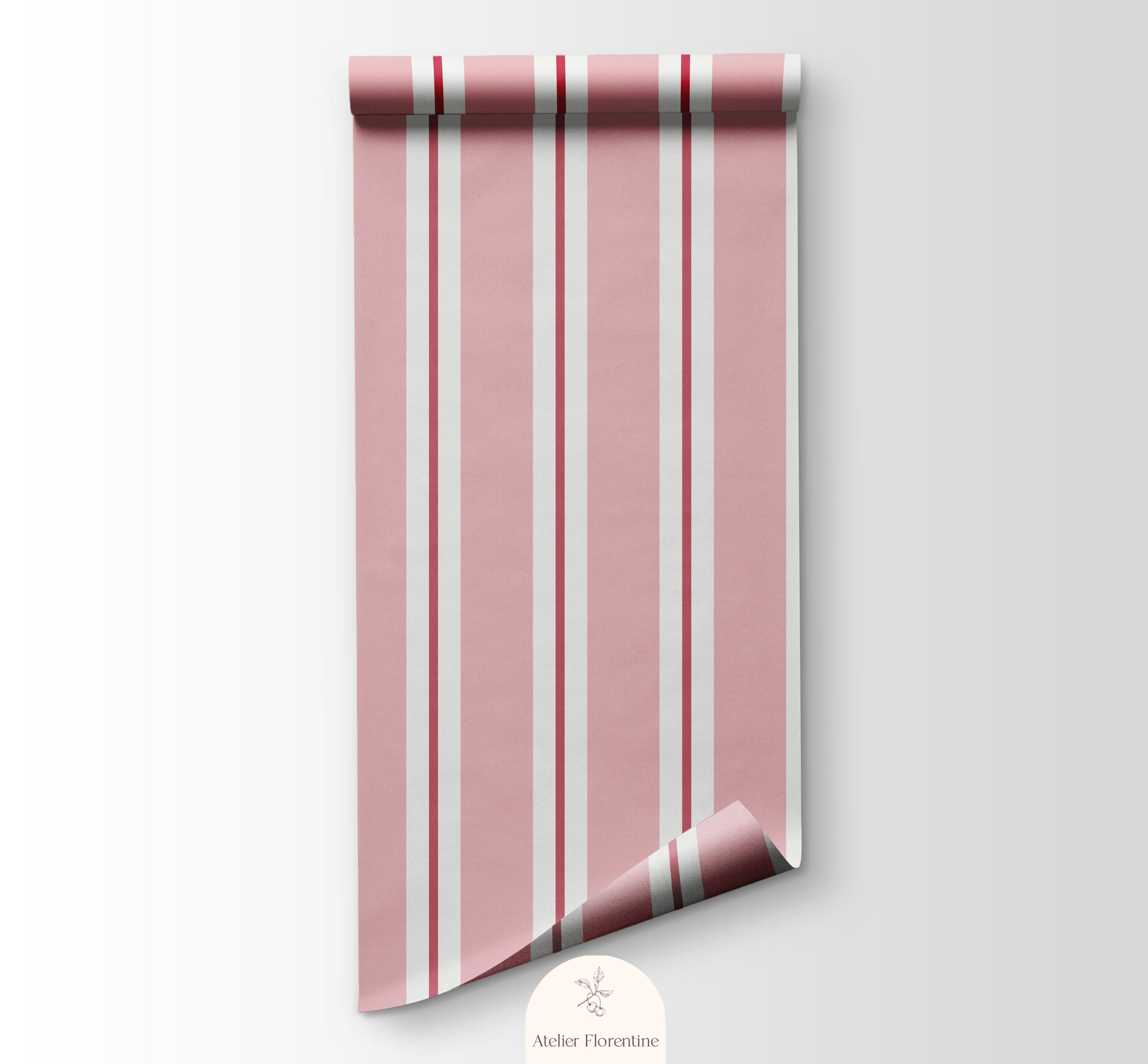 wallpaper stripes pink red