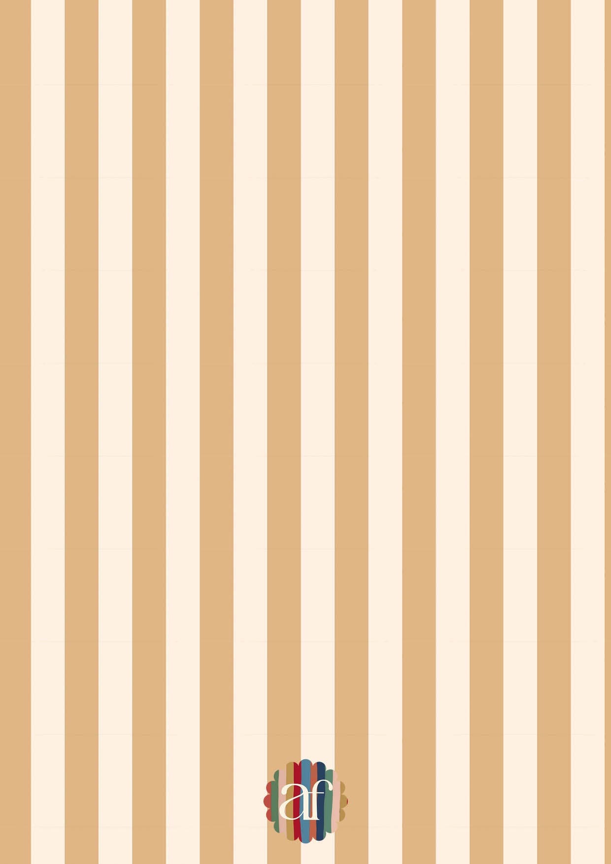 Striped neutral wallpaper for kids