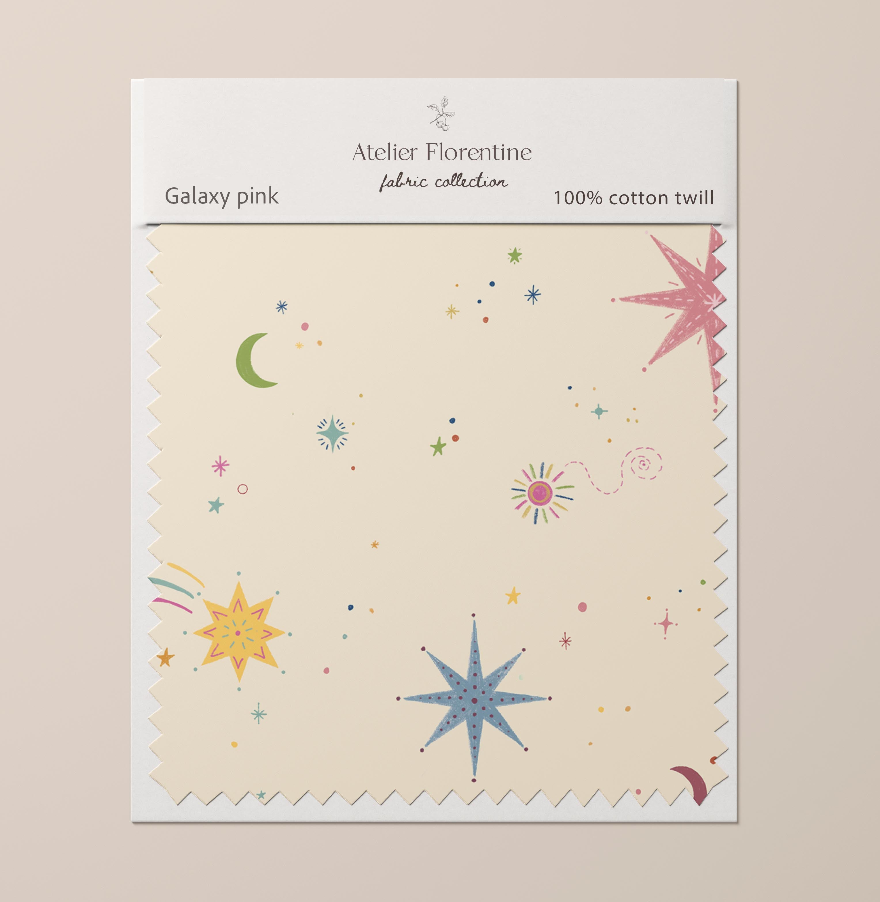 Nursery Fabric - Galaxy Pink