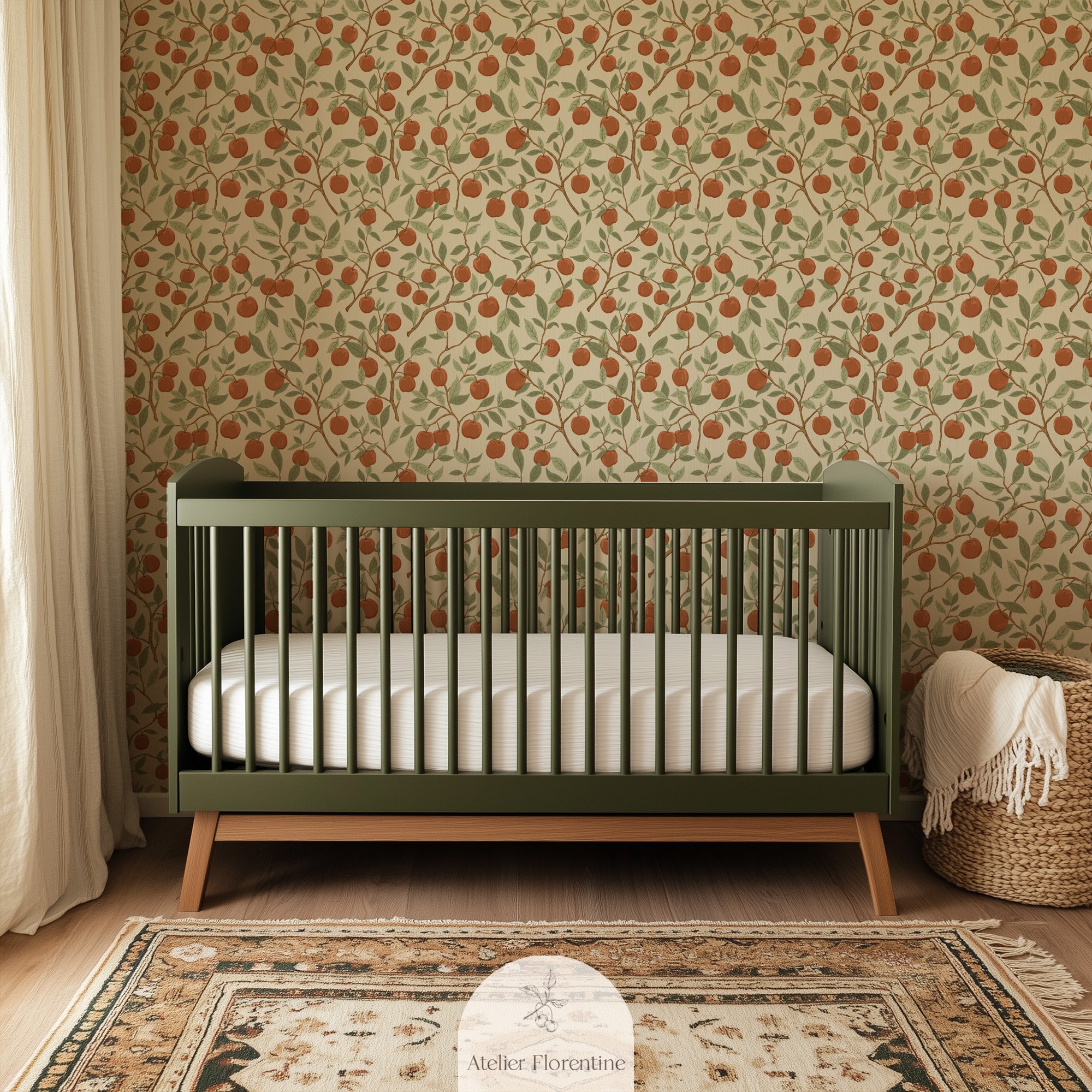 Nursery Wallpaper Apples