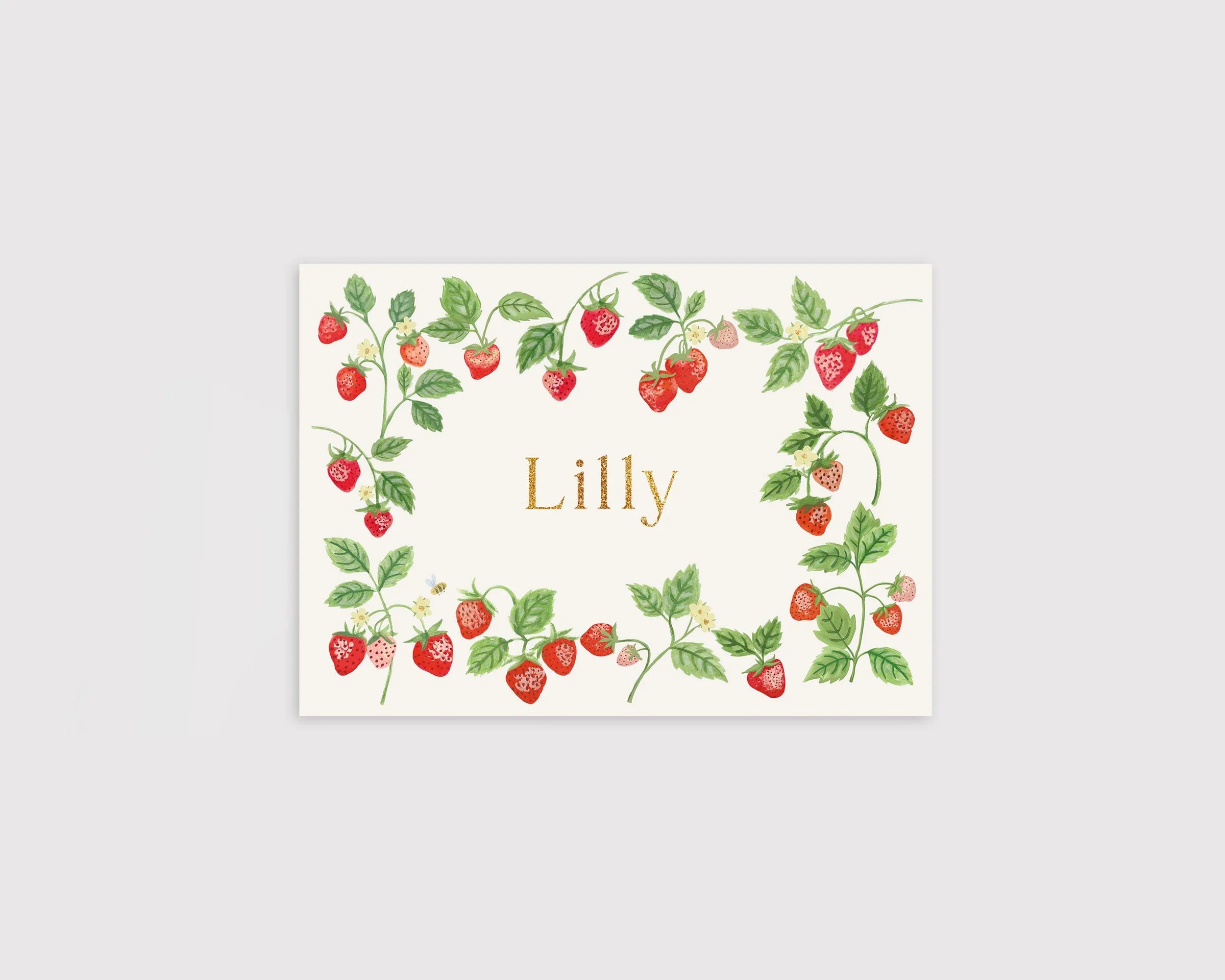 Sample Birth Card Strawberries