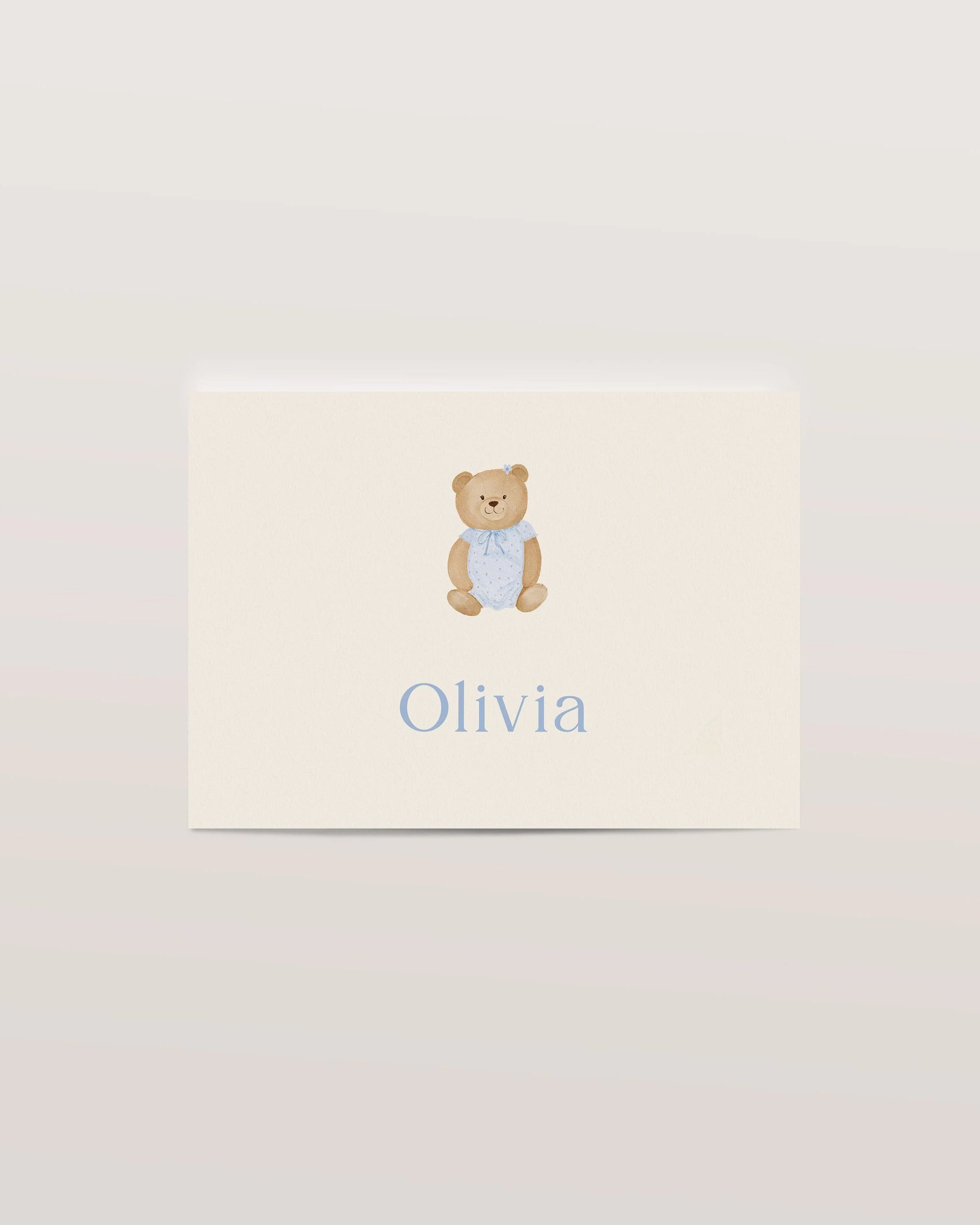 Sample Birth Bear Card