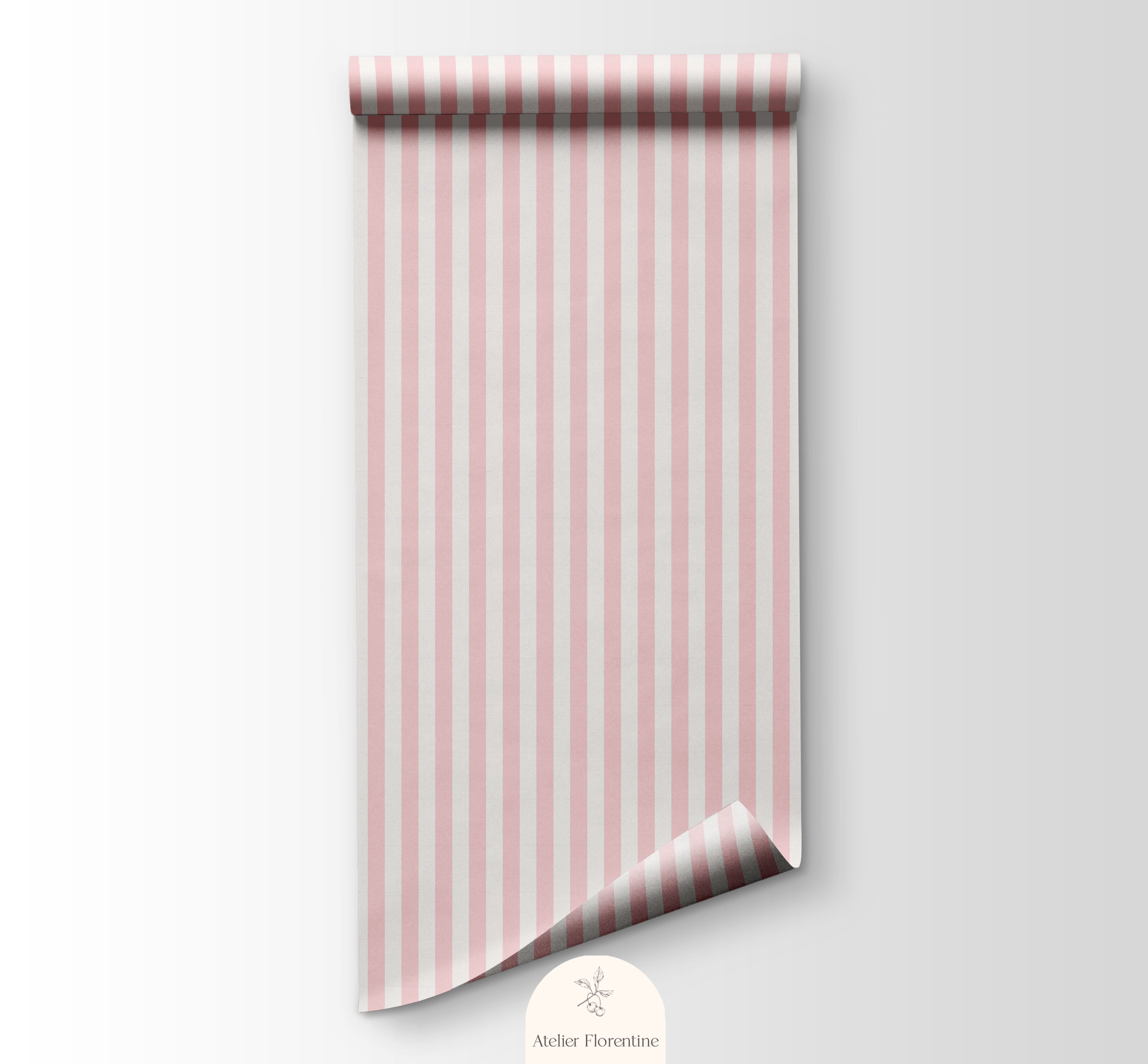 Small pink striped wallpaper for children's rooms wallpaper Amsterdam