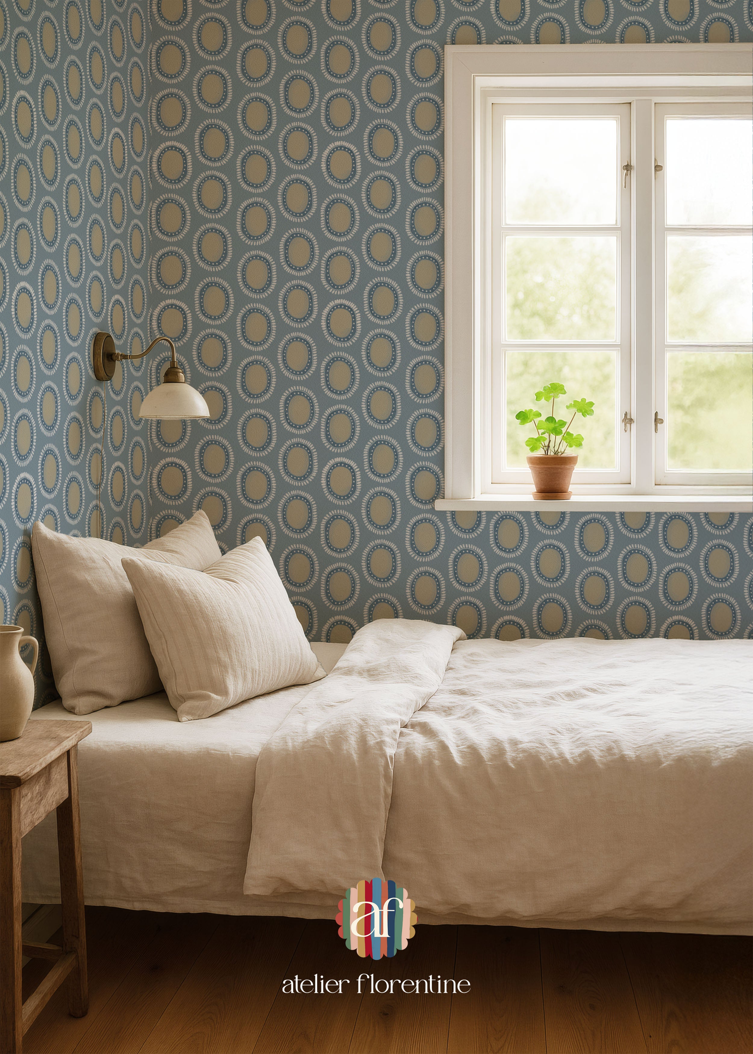 Boho Wallpaper - Blue