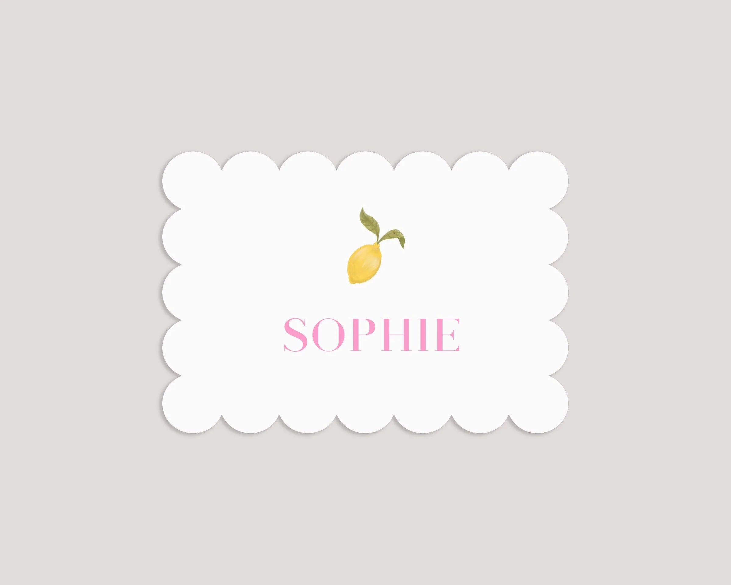 Sample Birth Lemon Card