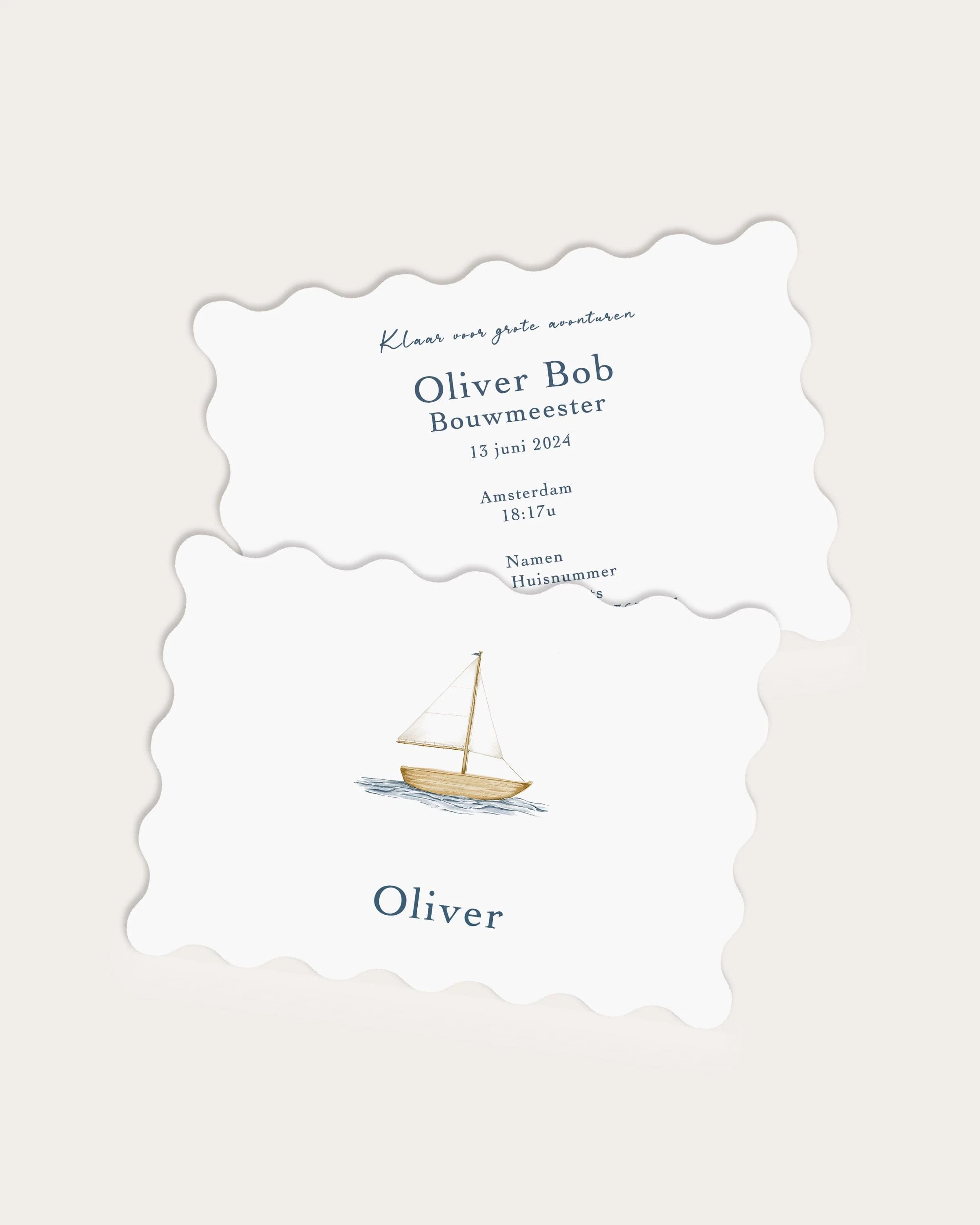 Sample Birth Card Sailboat