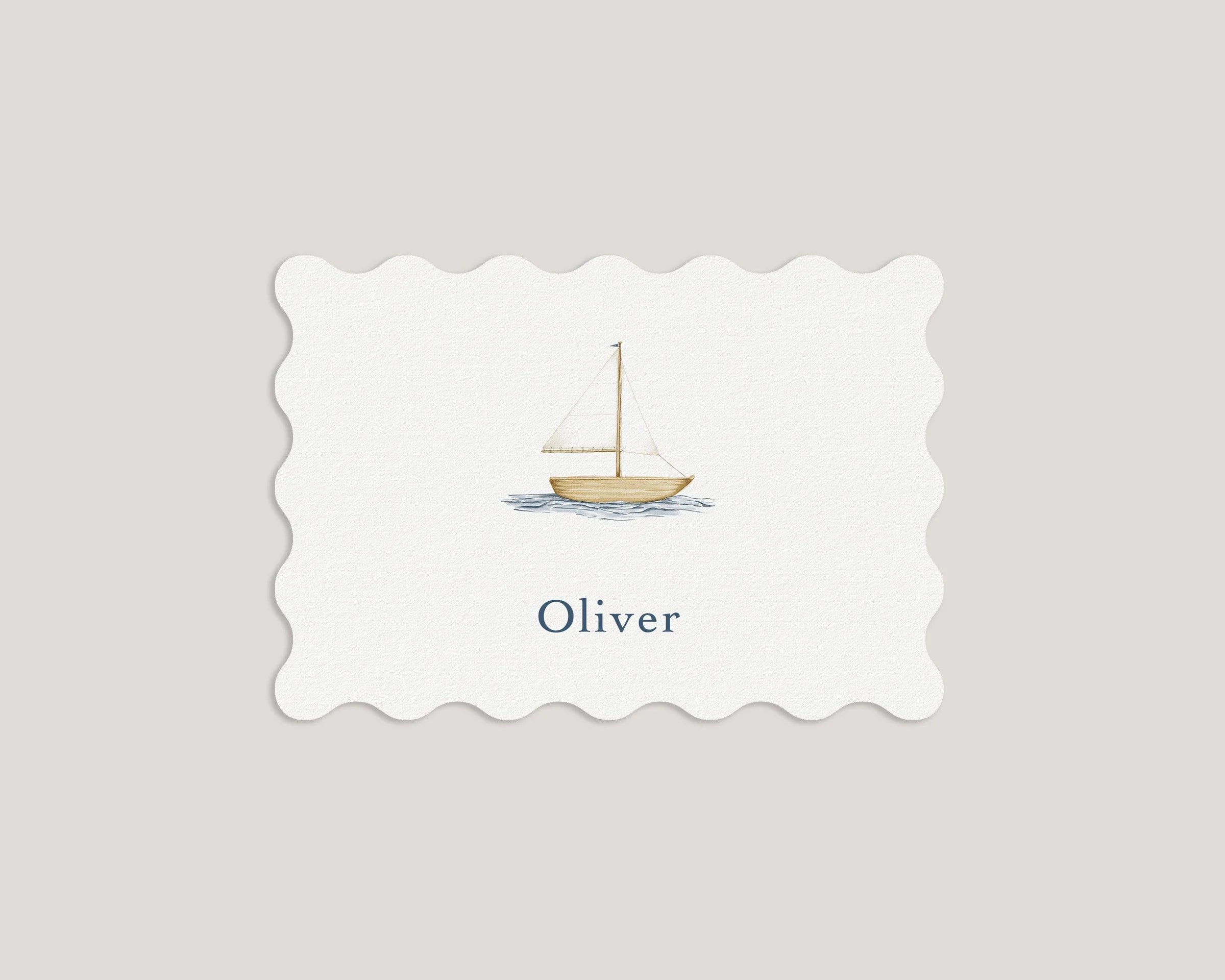 Sample Birth Sailboat Card