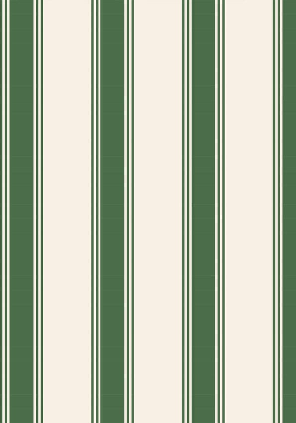 Double Green Stripes Wallpaper