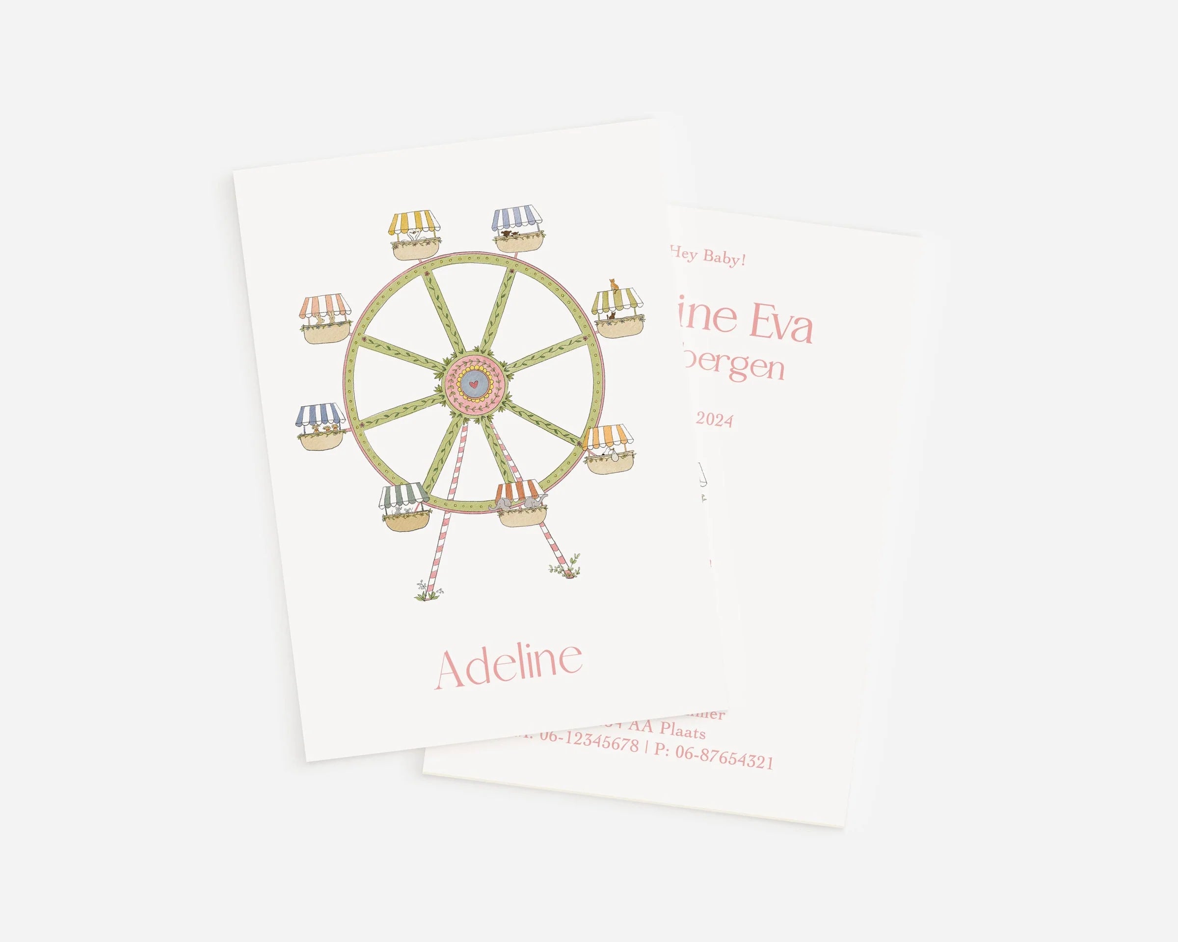 Sample Birth Ferris Wheel Card