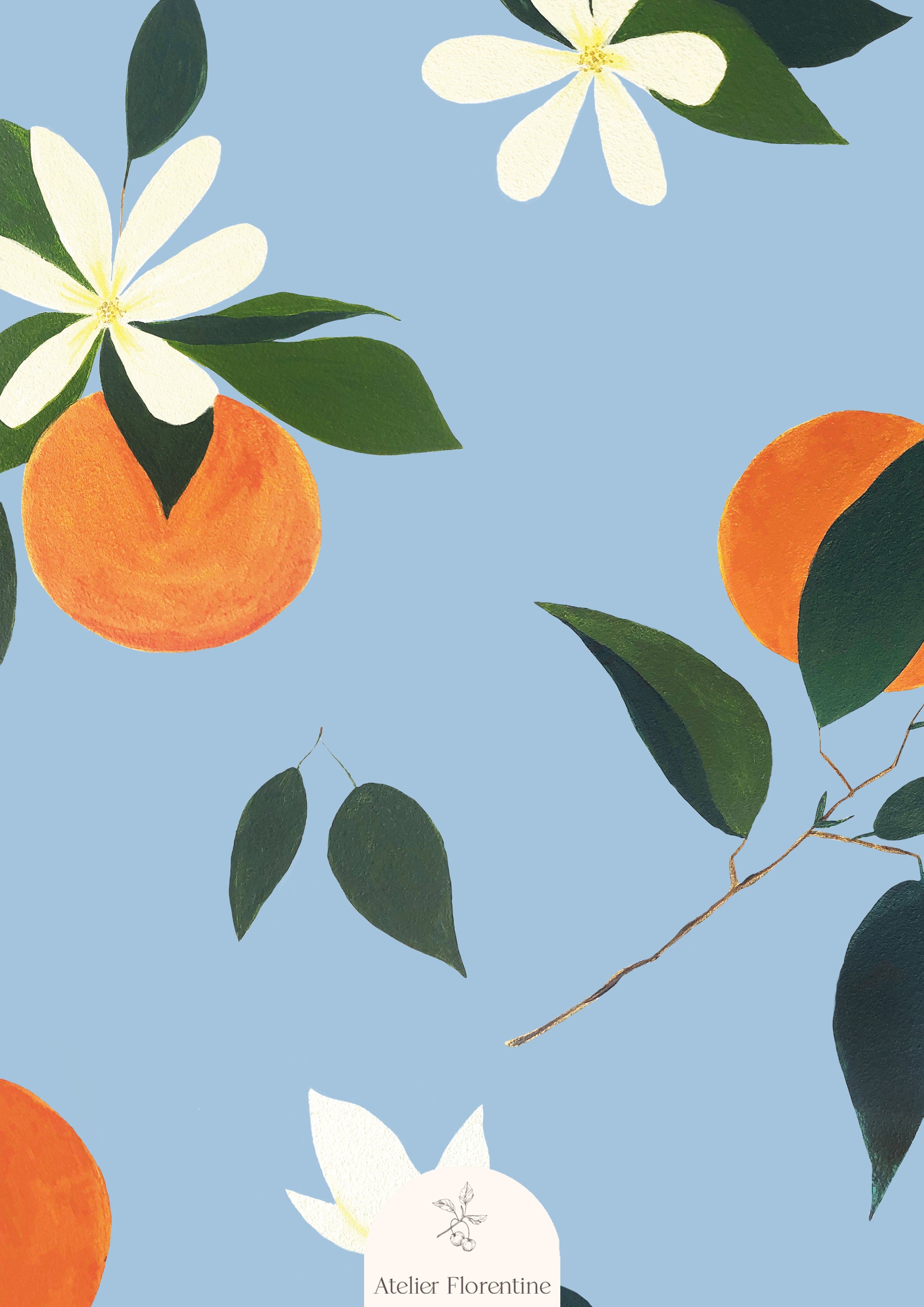 Wallpaper Oranges Behang sinaasappels