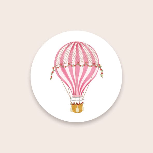 Sluitzegel luchtballon roze