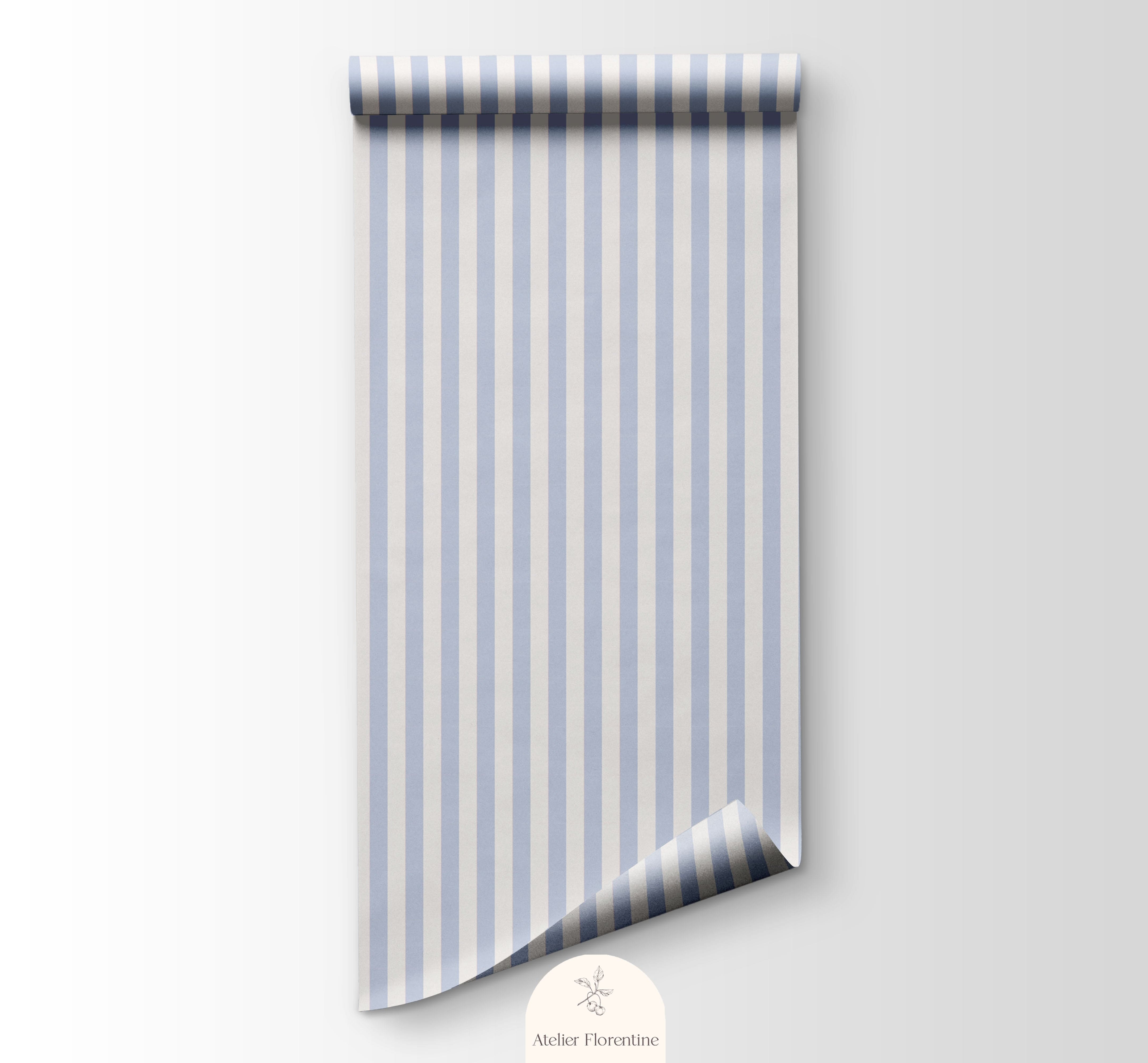 Small blue striped wallpaper for children's rooms wallpaper Amsterdam