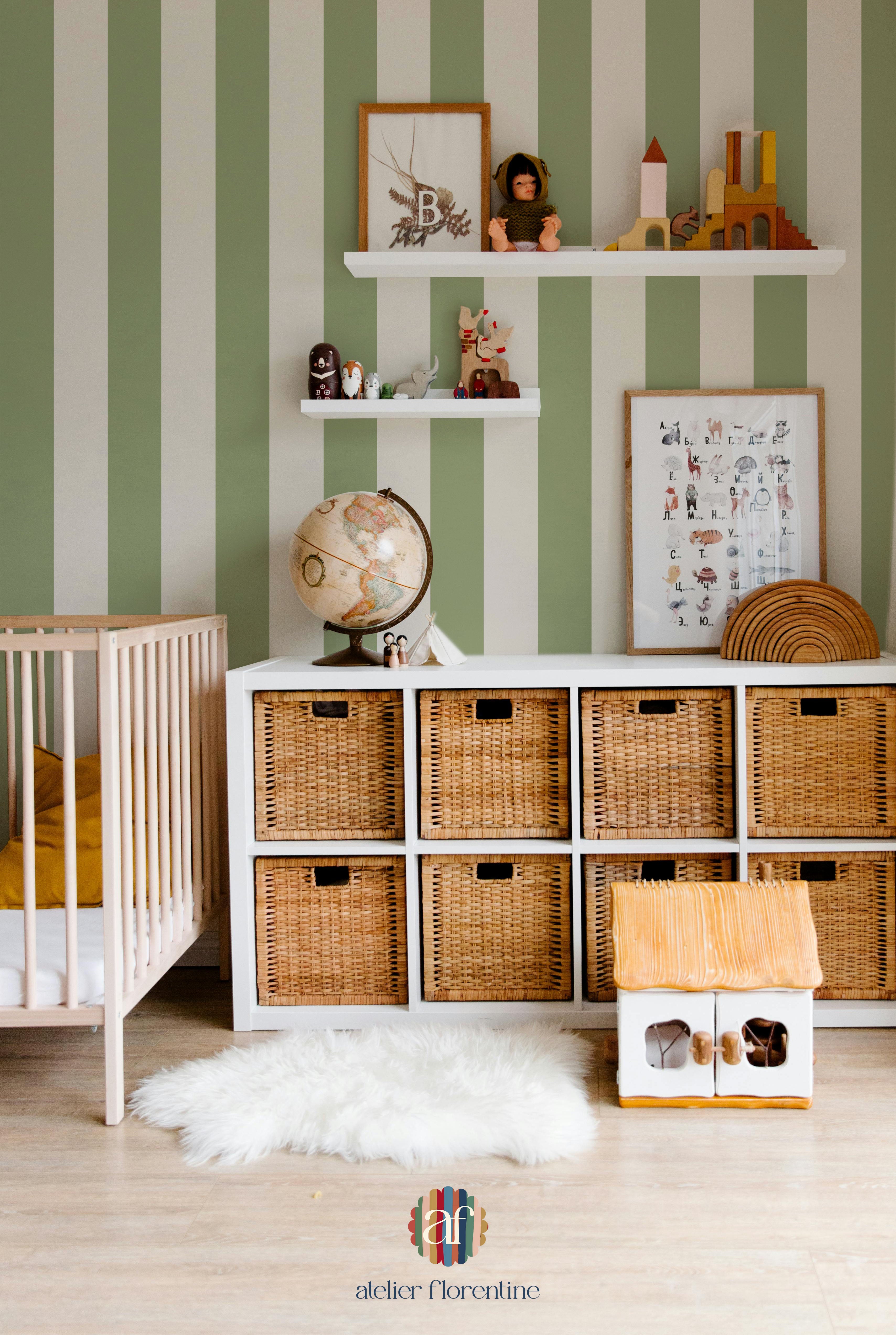 XL Stripes Wallpaper - Green