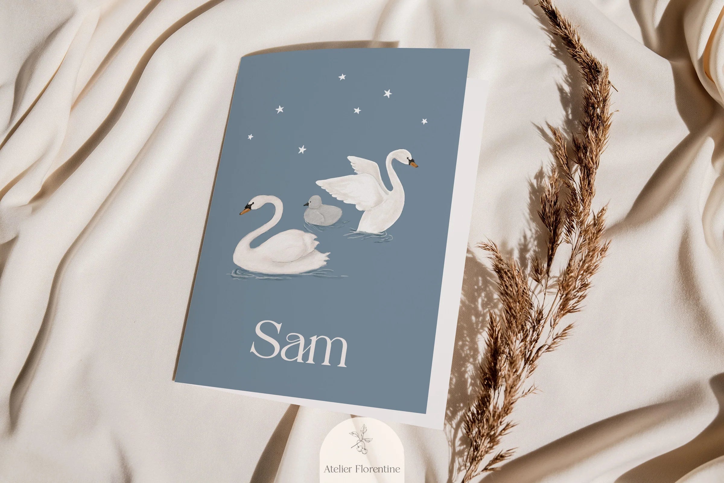 Sample Birth Swans Card