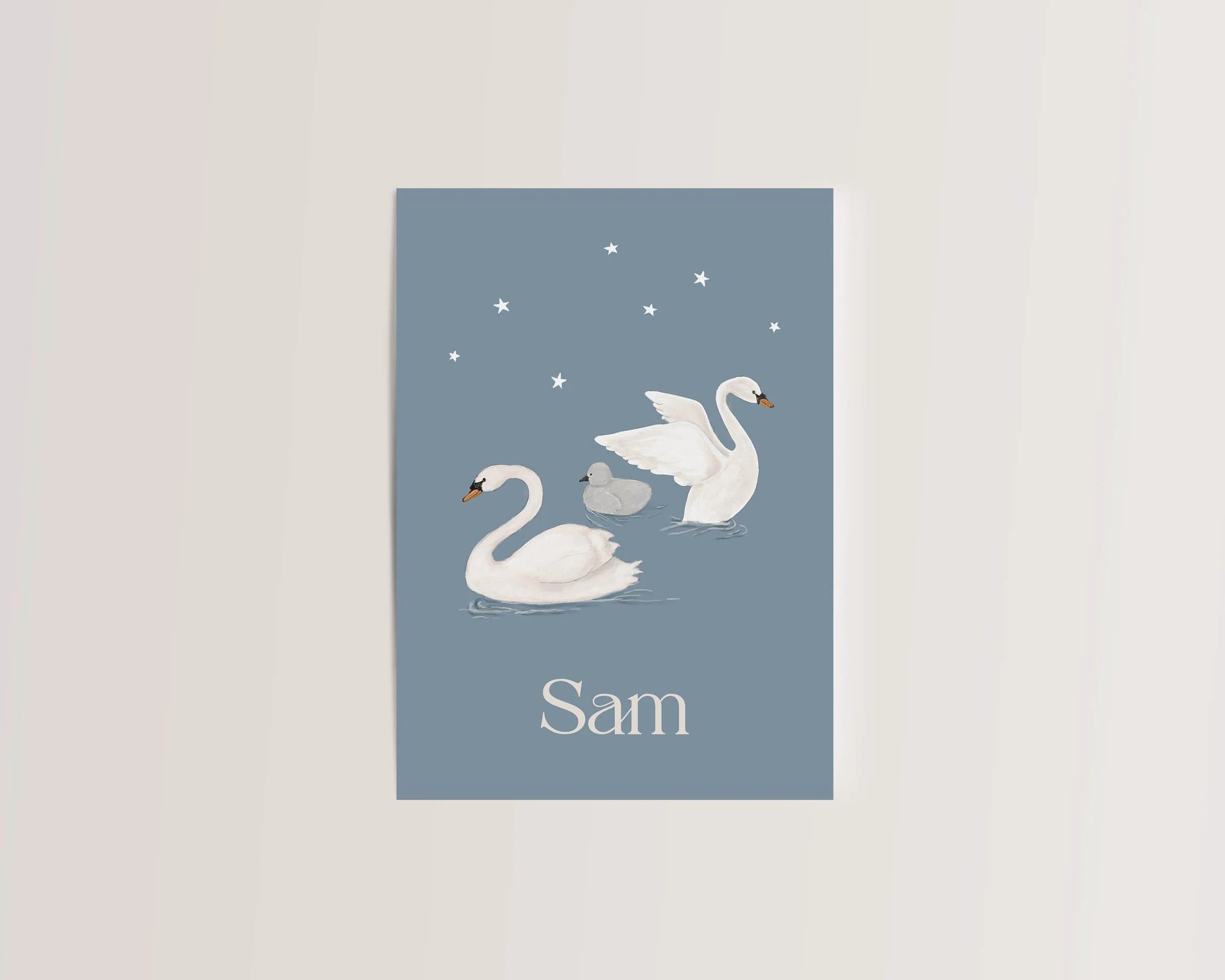 Sample Birth announcement Swans